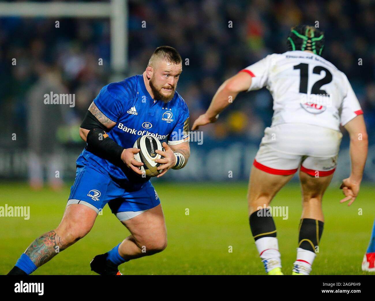 Rds Arena Dublin Leinster Ireland 20th Dec 2019 Guinness Pro 14 Rugby Leinster Versus Ulster Andrew Porter Of Leinster Tries To Get Past Angus Curtis Of Ulster Editorial Use Credit Action