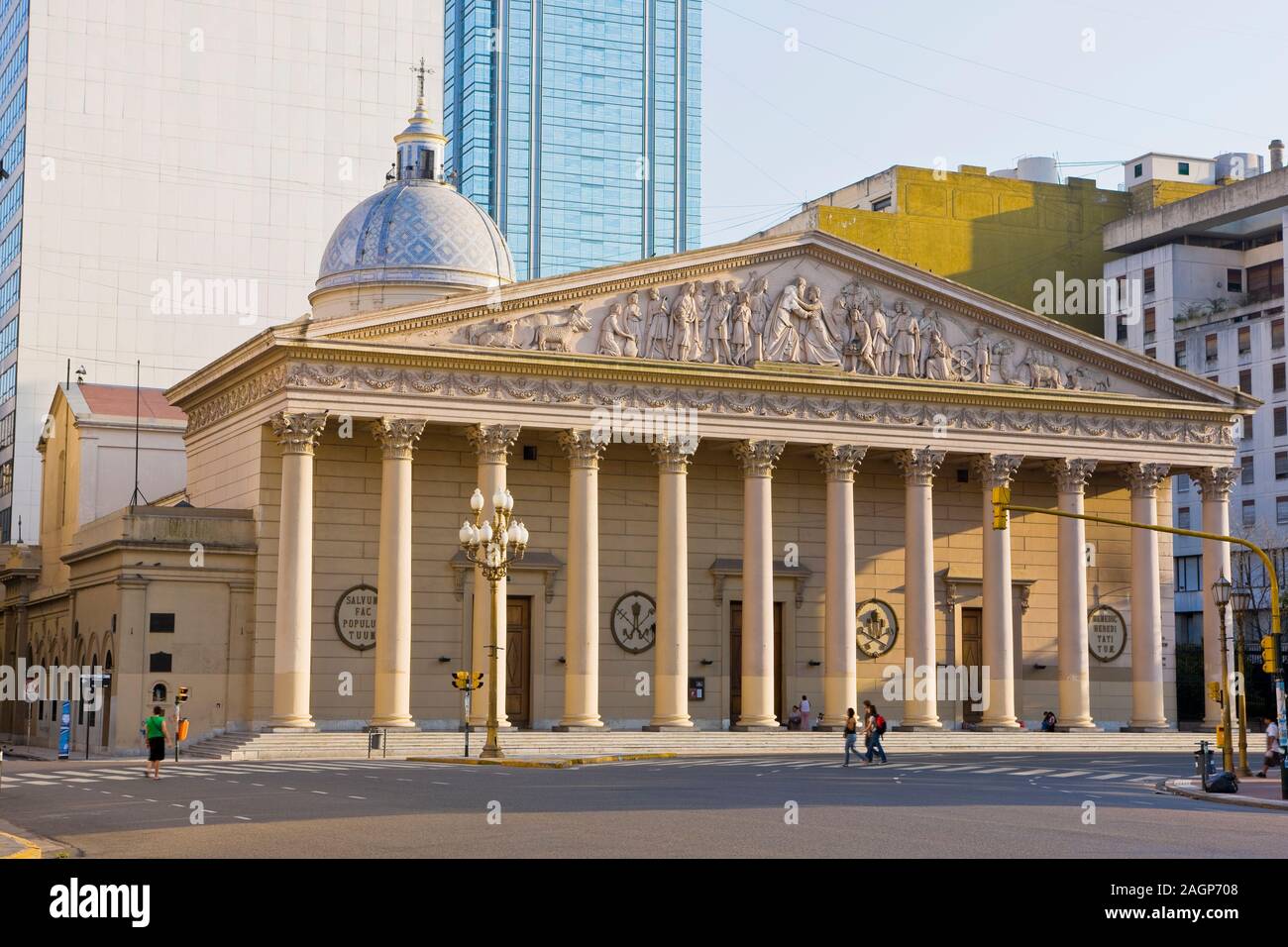 Metropolitan Cathedral, Plaza de Mayo, Buenos Aires, Argentina Stock Photo