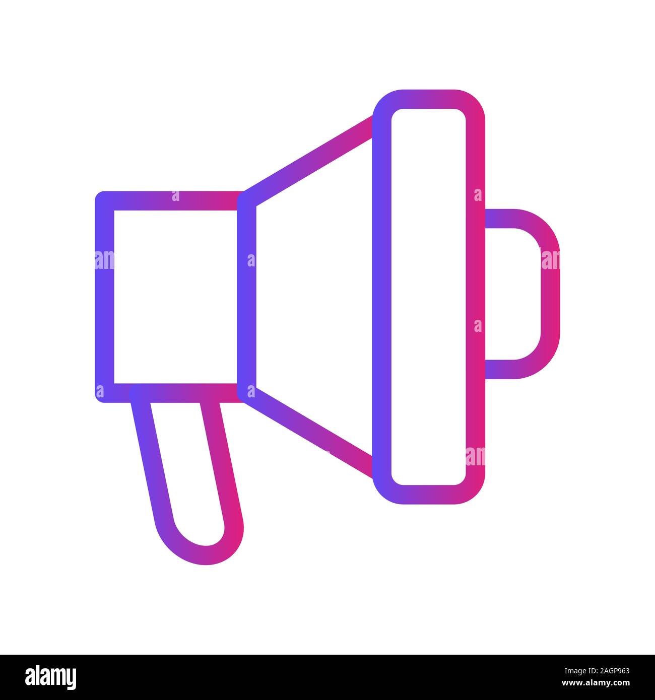 Speaker Icon With White Background Stock Photo - Alamy