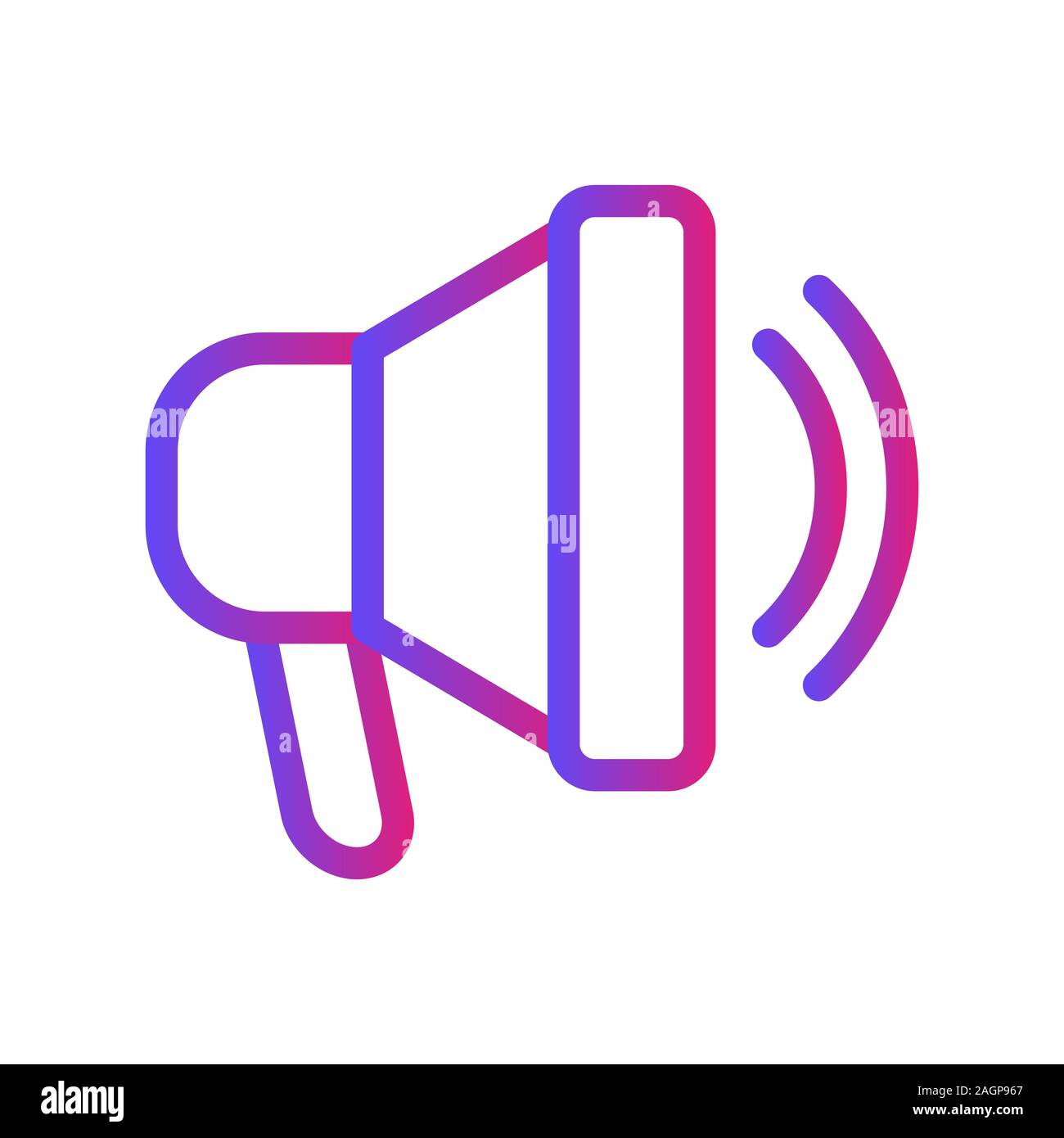 Announcement Speaker Icon With White Background Stock Photo Alamy