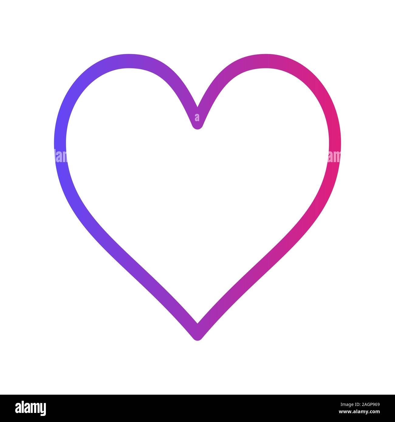 Heart Icon With White Background Stock Photo - Alamy