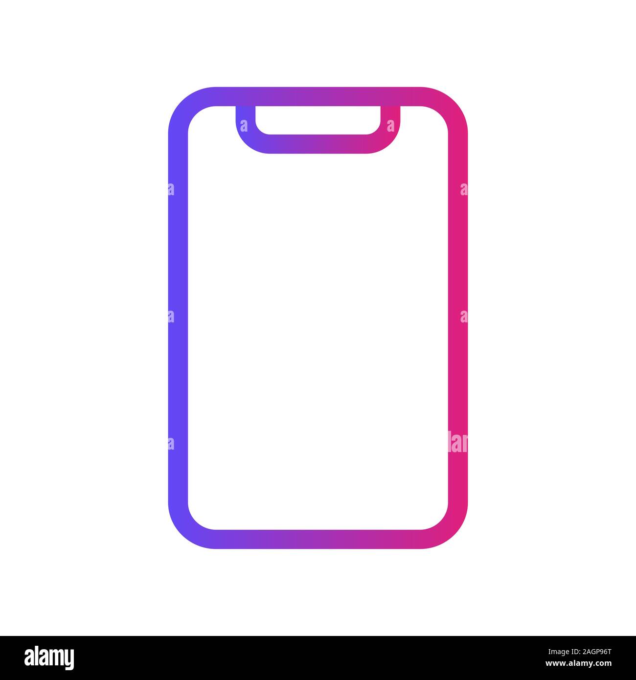 Cell Icon With White Background Stock Photo - Alamy