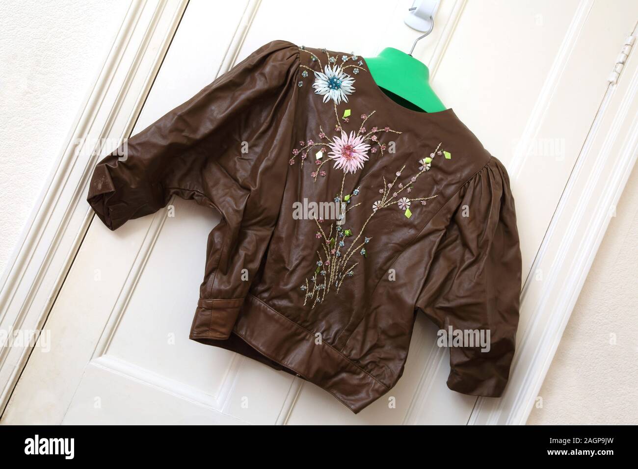 Brown Leather Jacket High Resolution Stock Photography and Images - Alamy