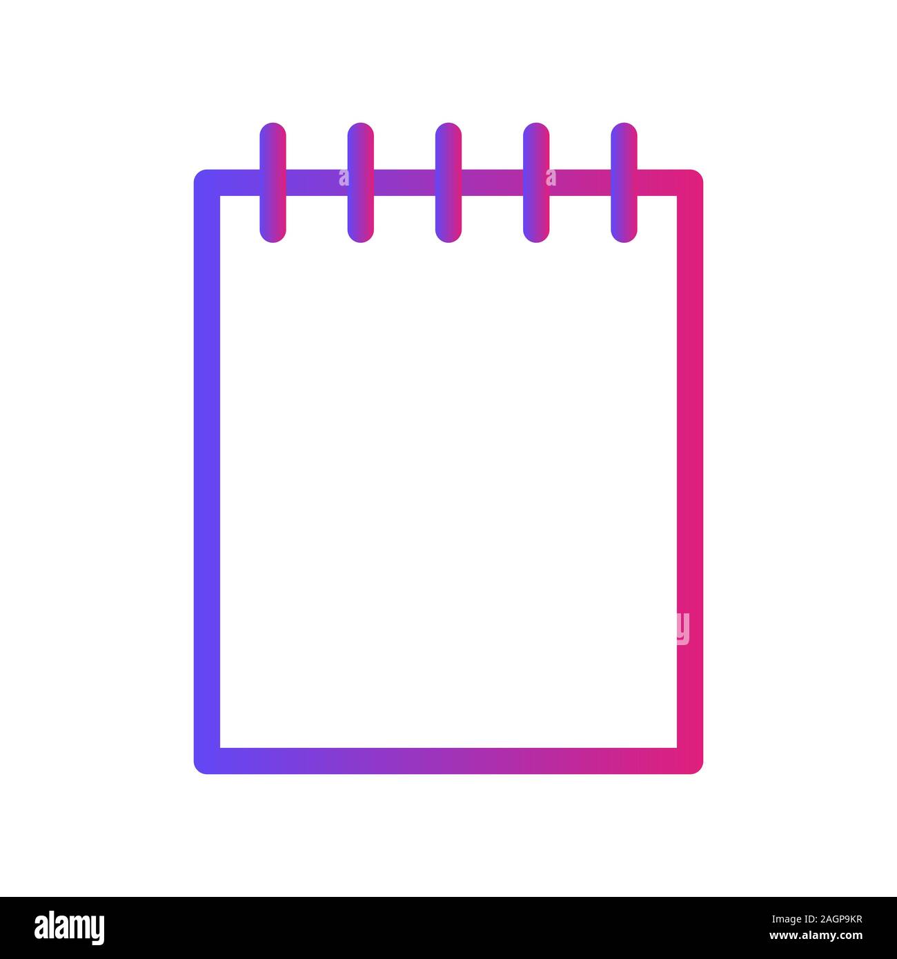 Simple white line icon document hi-res stock photography and images - Alamy