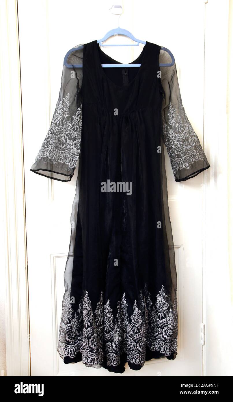 black and silver frock