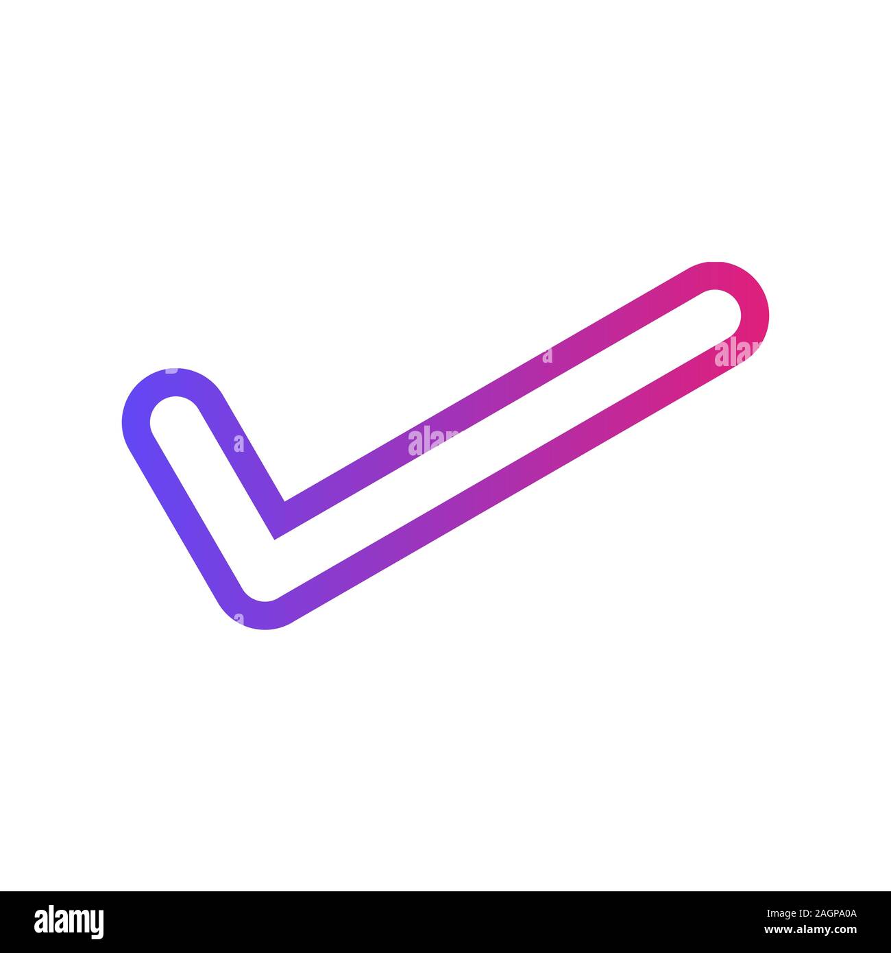 Check Mark Icon With White Background Stock Photo - Alamy