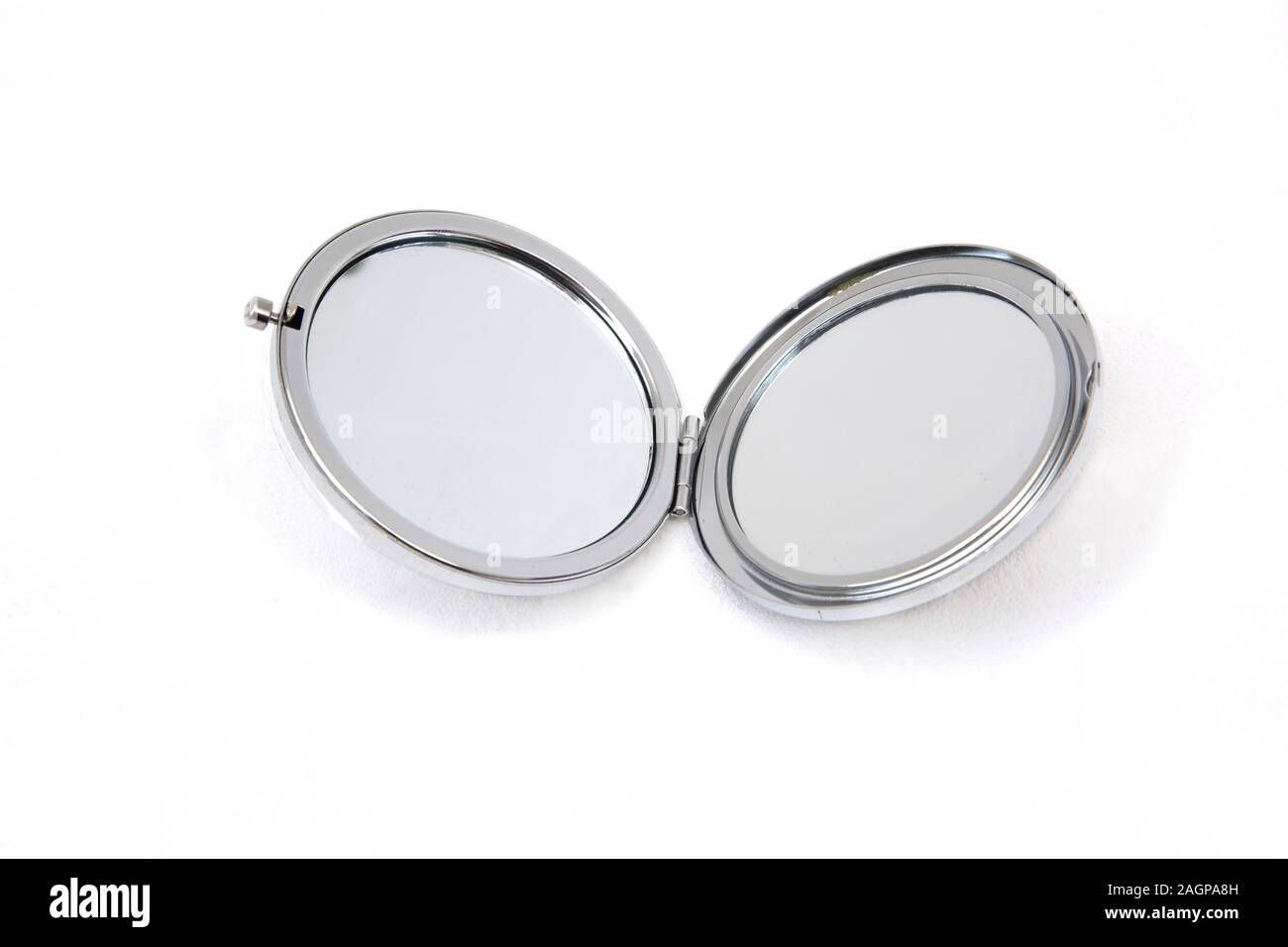 Magnifying Compact Mirror Stock Photo