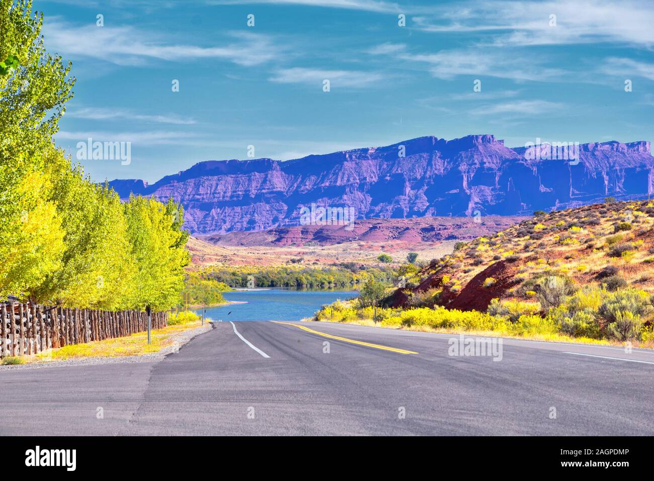 Looking back towards Moab Panorama views of desert mountain ranges