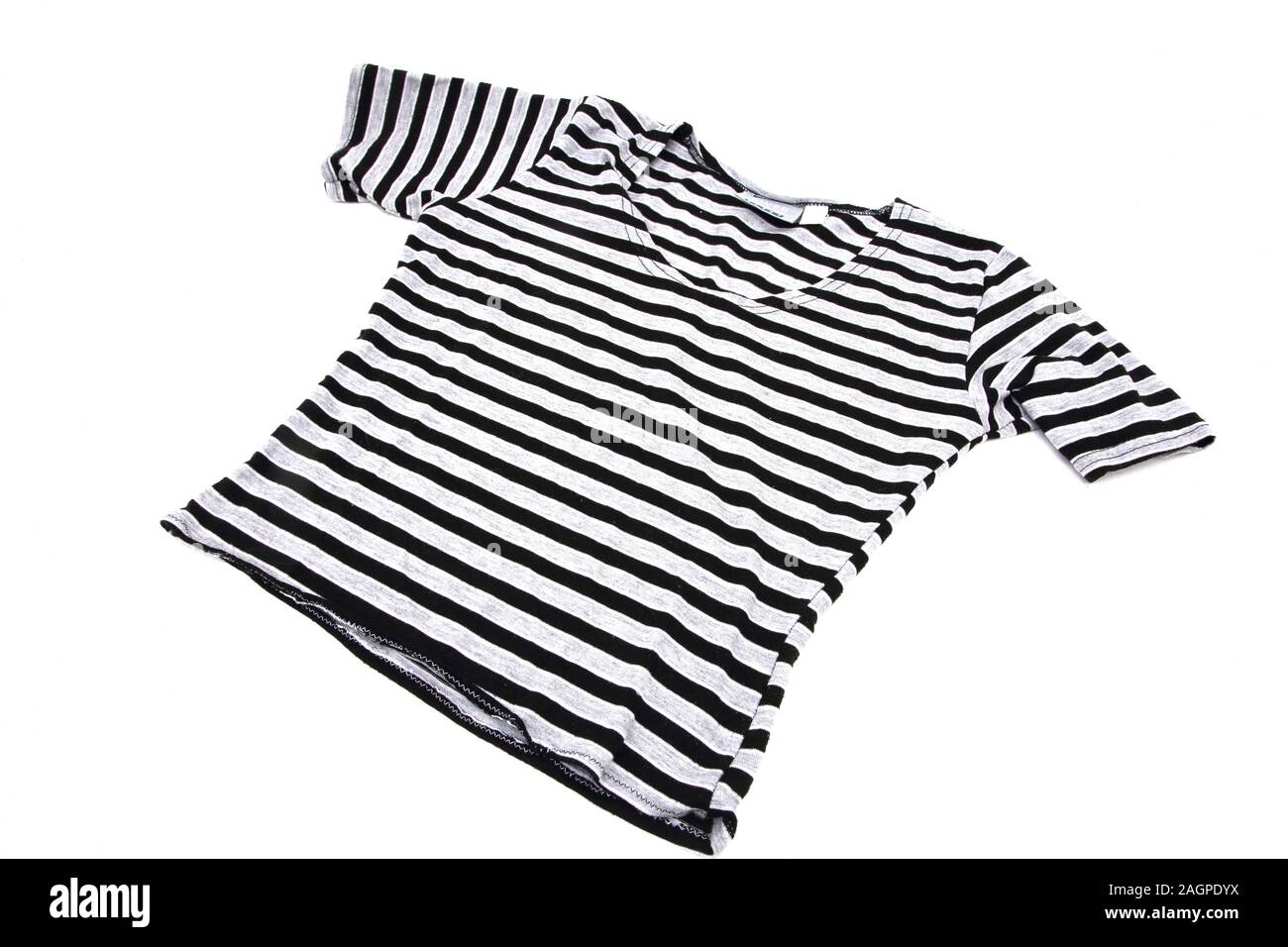 River Island Crop Top T-Shirt with Stripes Stock Photo