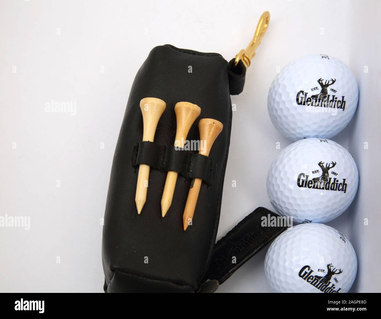 Glenfiddich Golf Balls And Tees Stock Photo Alamy