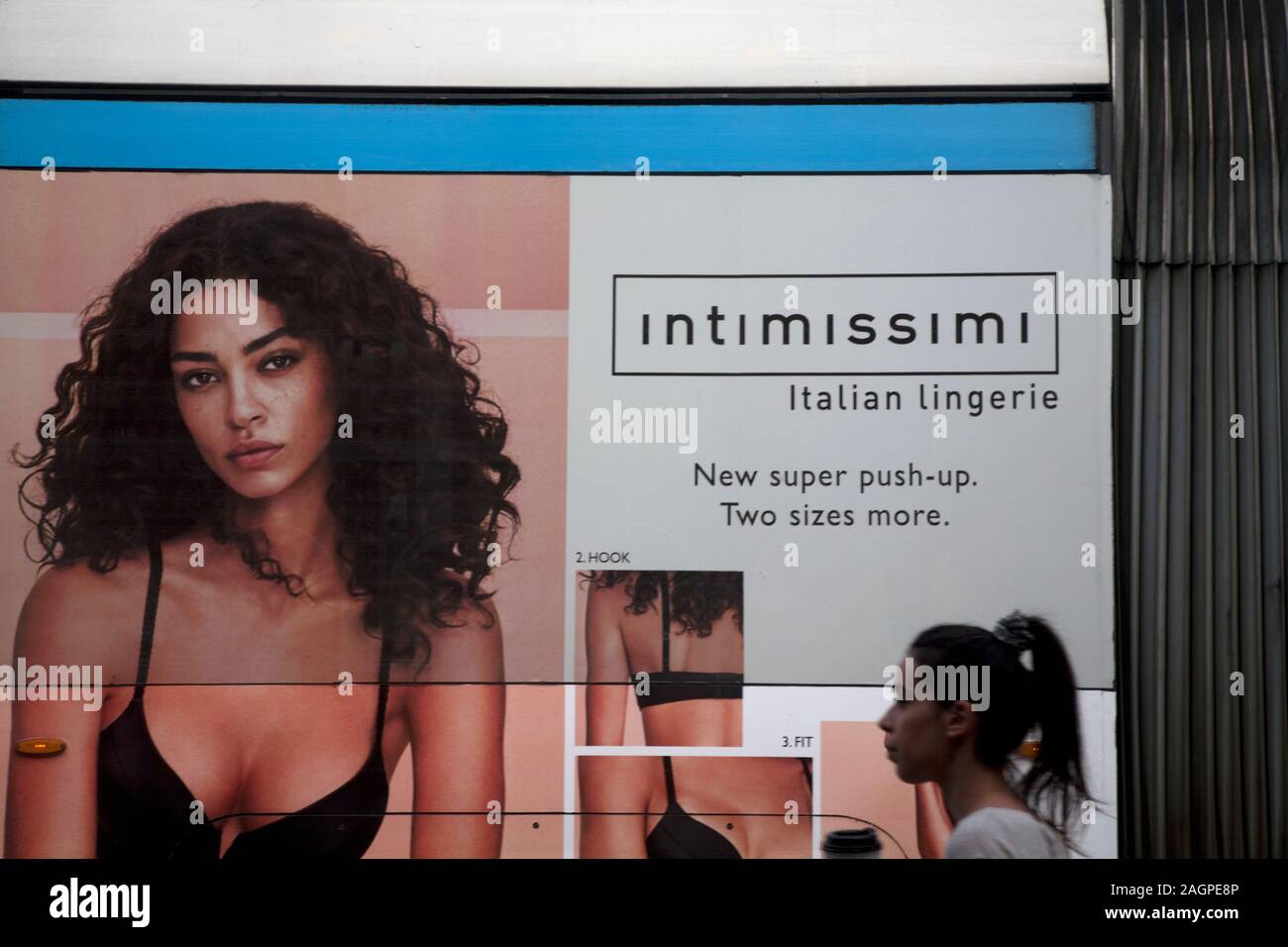 intimissimi italian lingerie advert on tram glyfada athens attica greece  Stock Photo - Alamy