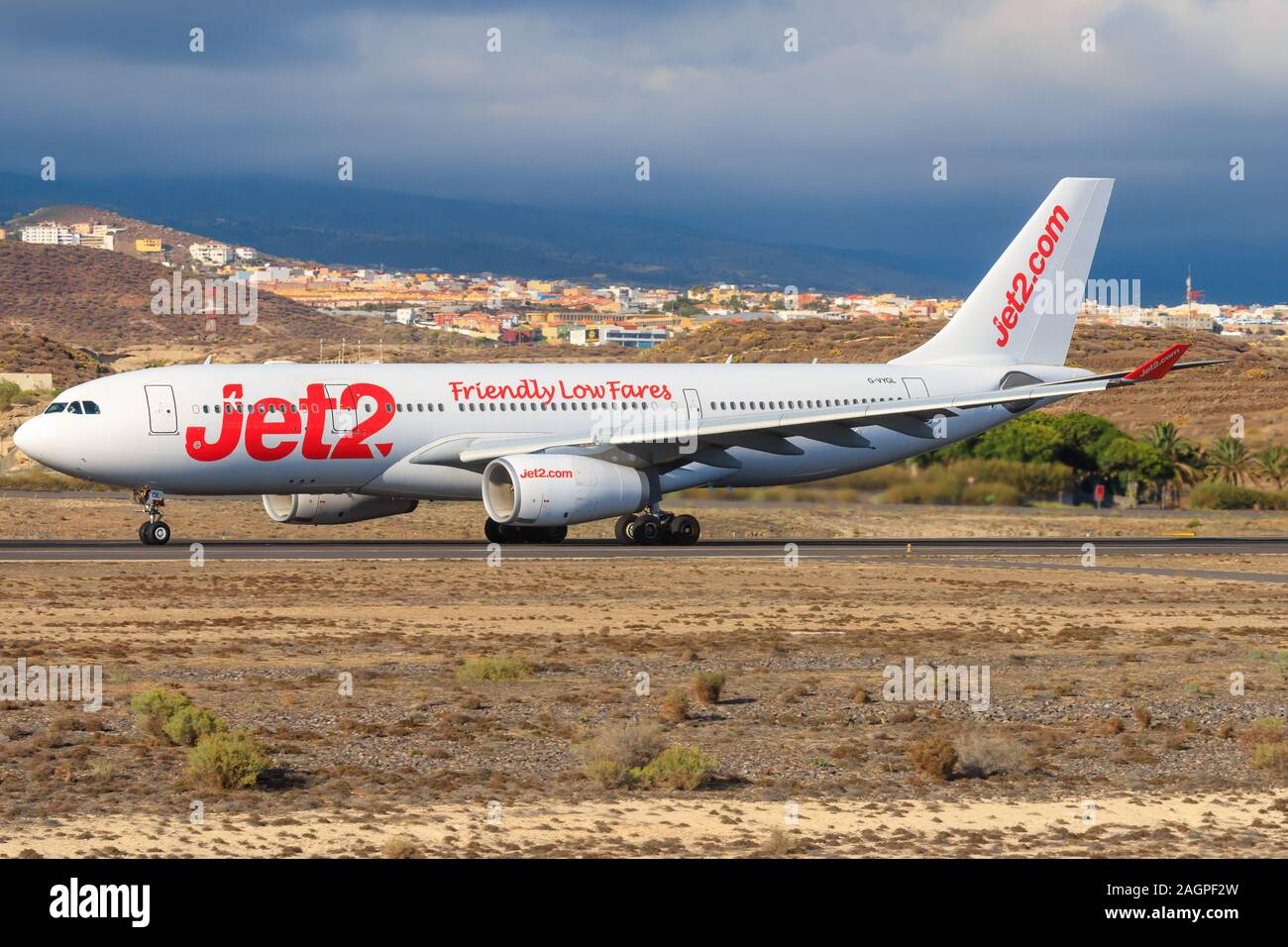 Tenerife, Spain – November 23, 2019: Jet2 A330  at Tenerife South airport. Stock Photo