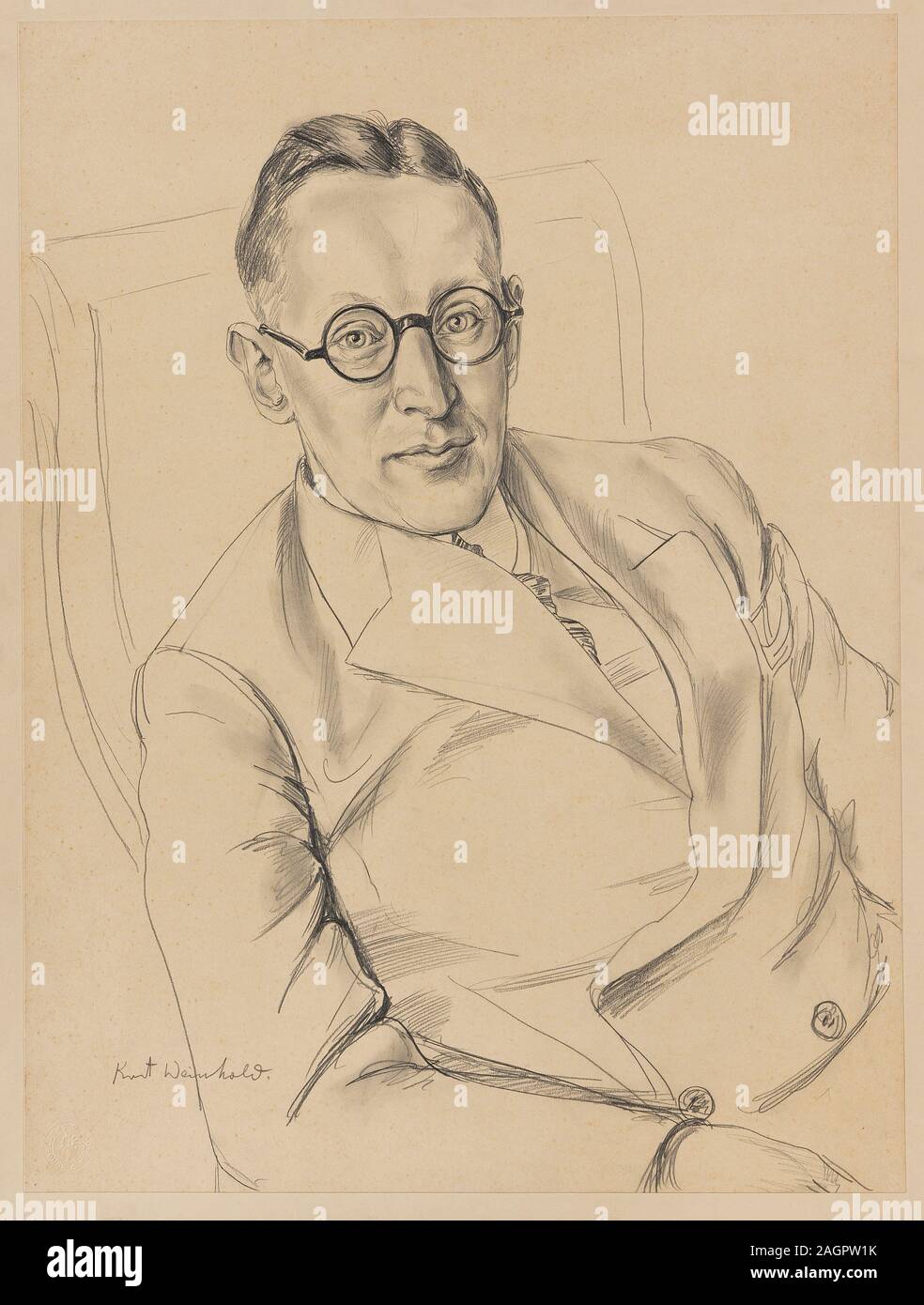 Portrait of the writer Hermann Hesse (1877-1962). Museum: PRIVATE COLLECTION. Author: KURT WEINHOLD. Stock Photo