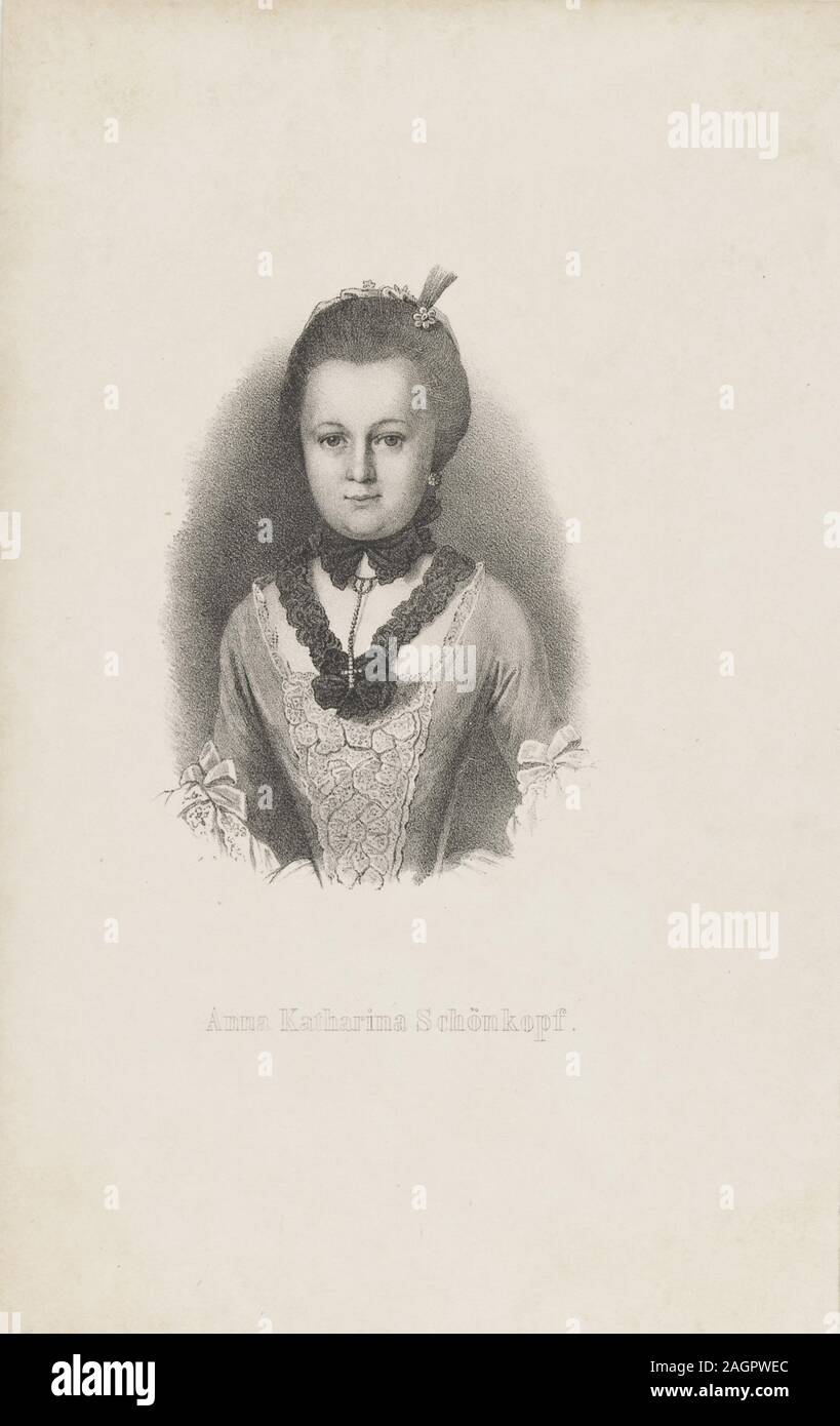 Anna Katharina ('Käthchen') Schönkopf (1746-1810). Museum: PRIVATE COLLECTION. Author: ANONYMOUS. Stock Photo