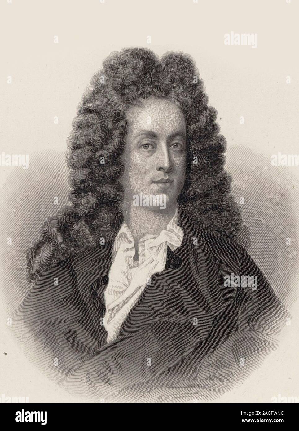 Portrait of the composer Henry Purcell (1659-1695). Museum: PRIVATE COLLECTION. Author: ANONYMOUS. Stock Photo