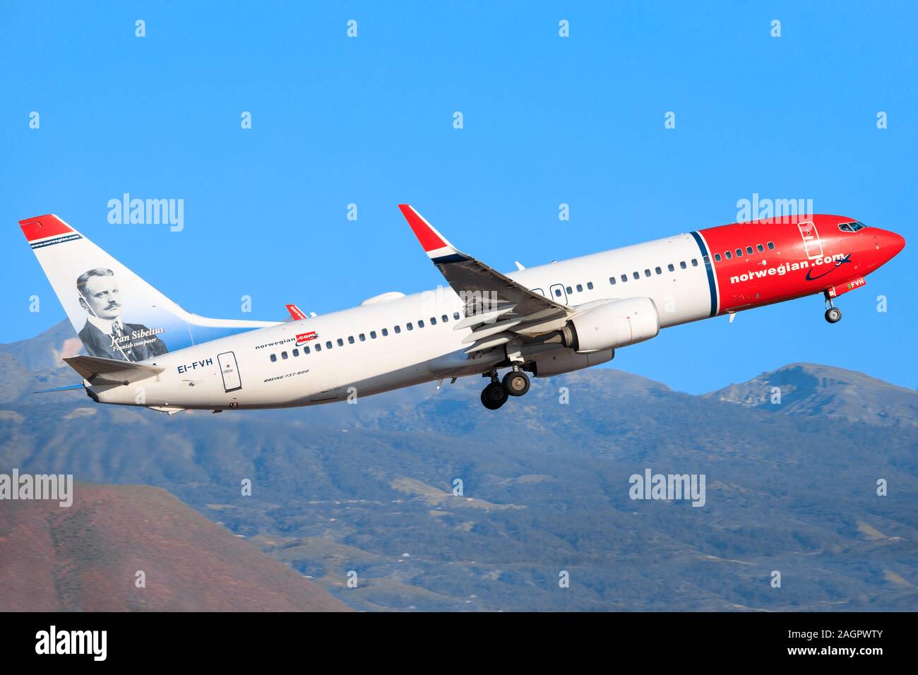 Tenerife, Spain – November 23, 2019: Jettime Boeing 737-800  at Tenerife South airport. Stock Photo