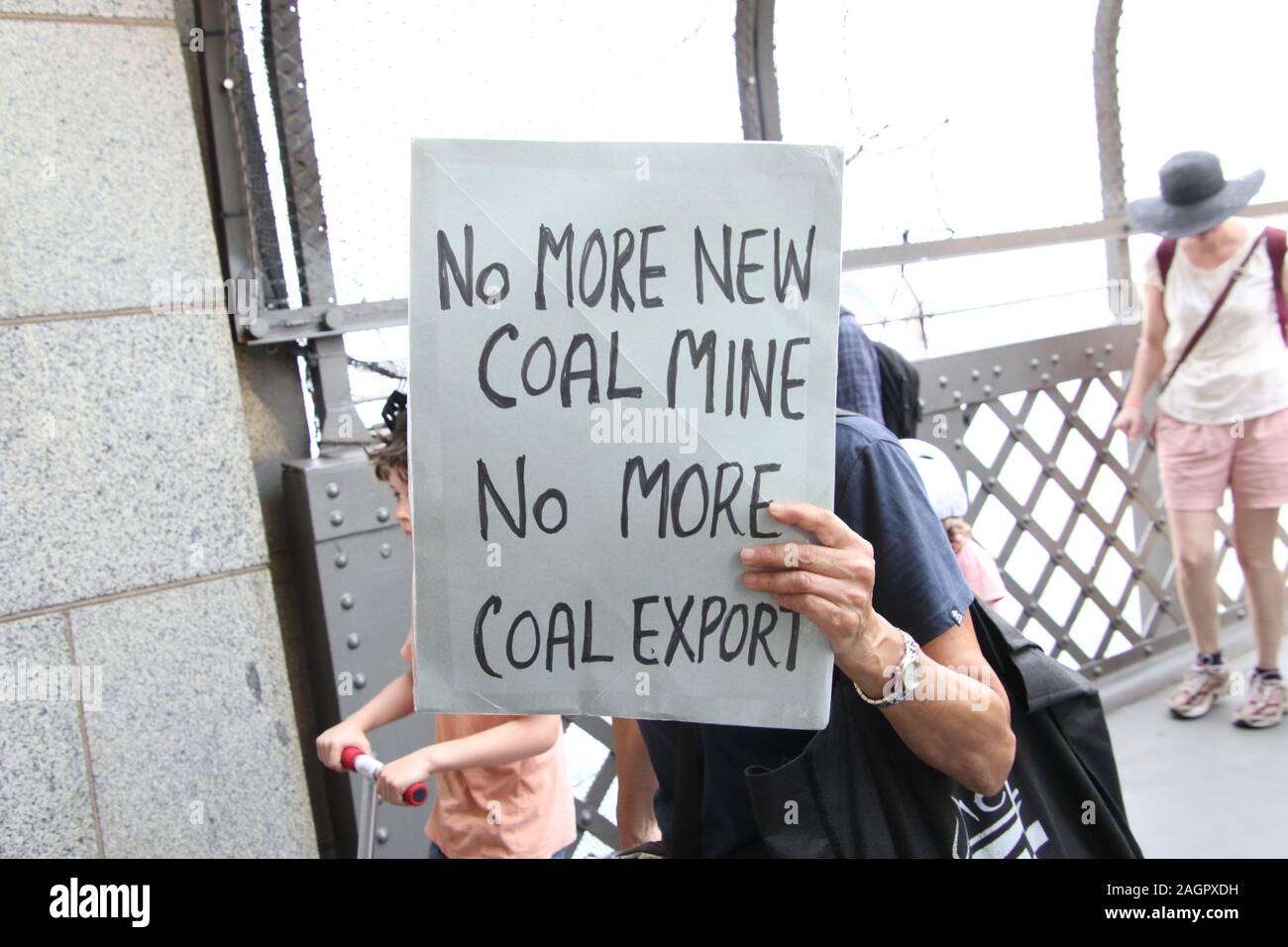 Sydney, Australia. 21st December 2019. Climate change protesters gathered at First Fleet Park and listened to various speakers before marching across the Sydney Harbour Bridge to the Prime Ministers official residence at Kirribilli House. Credit: Richard Milnes/Alamy Live News Stock Photo