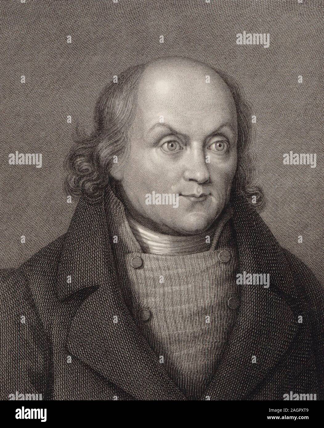 Portrait of Hans Georg Nägeli (1773-1836). Museum: PRIVATE COLLECTION. Author: Johann Martin Esslinger. Stock Photo