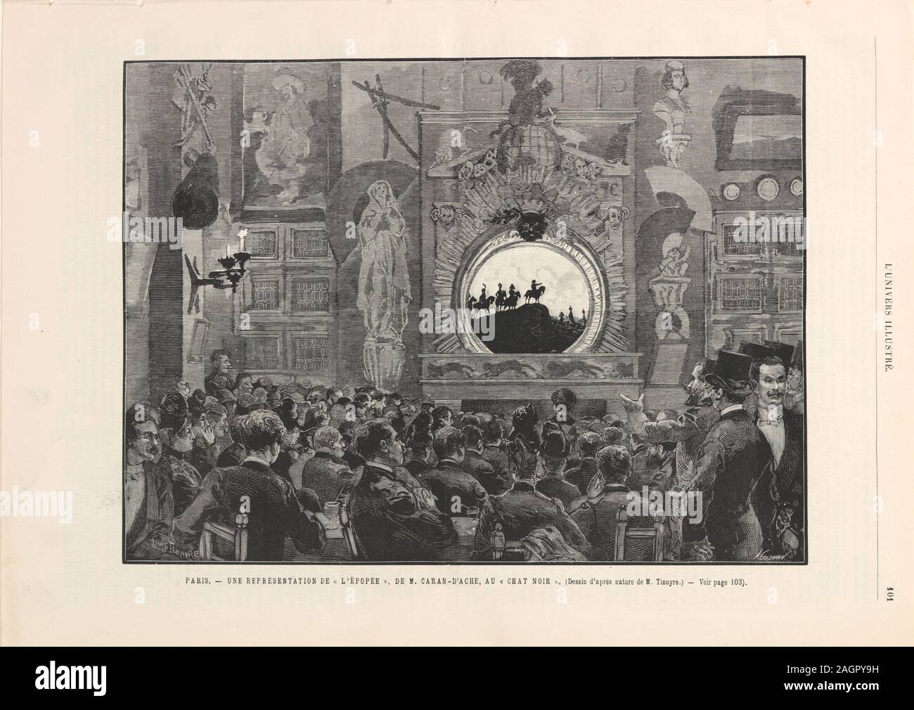 L Epopee By M Caran D Ache At The Shadow Theater Chat Noir Museum Private Collection Author Louis Tinayre Stock Photo Alamy