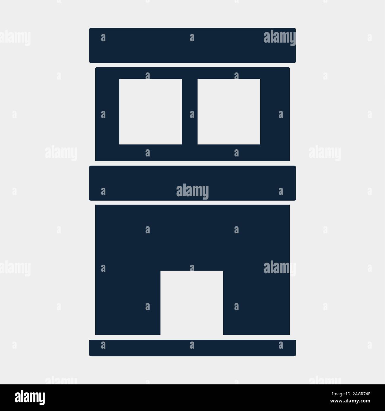 building  for property real estates icon vector illustration Stock Vector