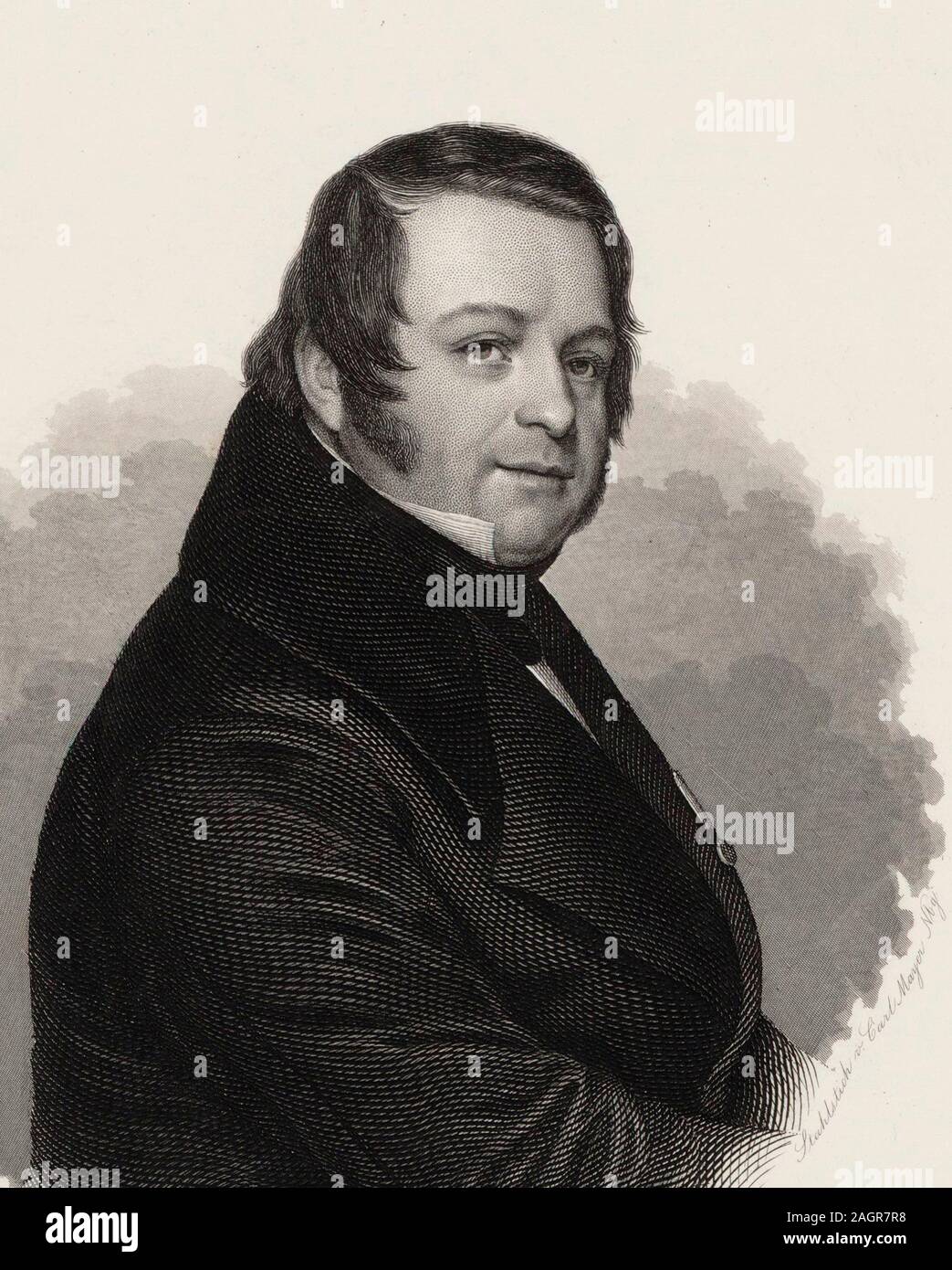 Portrait of the composer Heinrich Marschner (1795-1861). Museum: PRIVATE COLLECTION. Author: CARL MAYER. Stock Photo