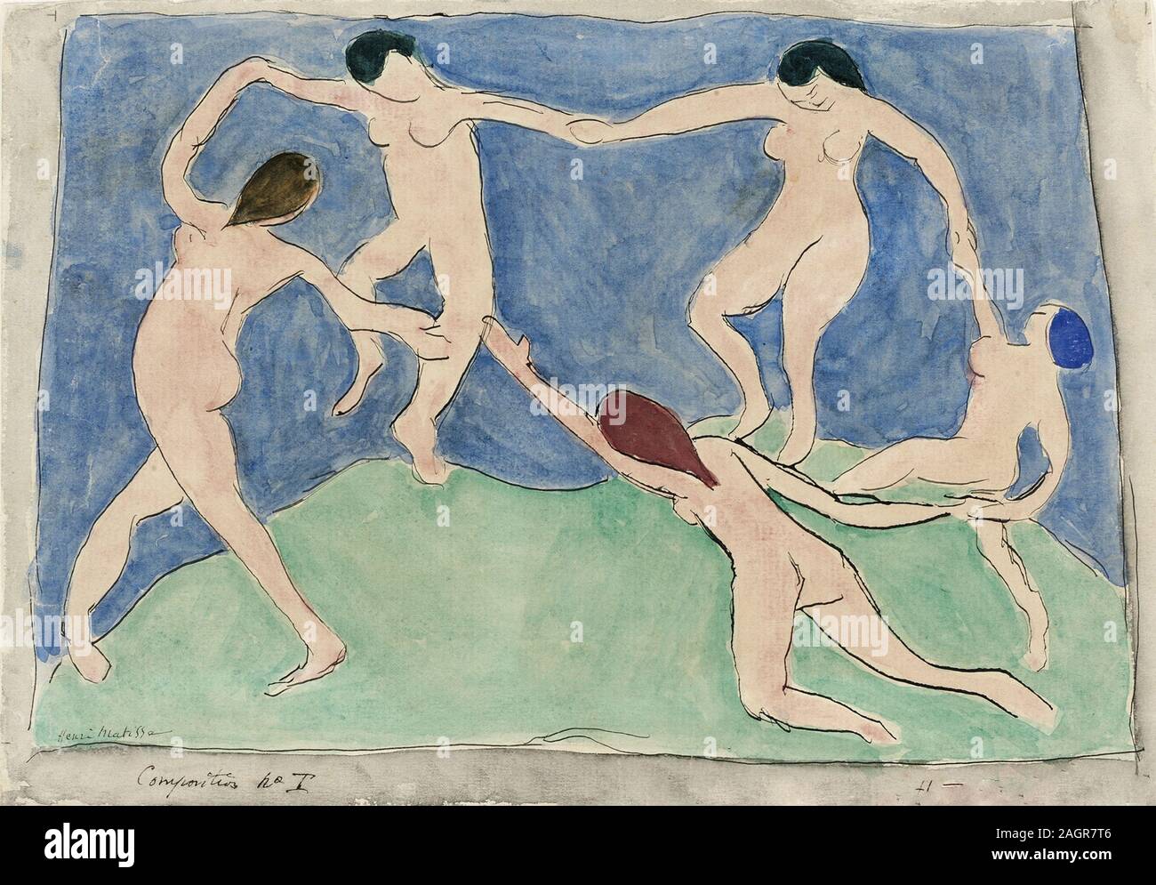 Dance (Composition No. I). Museum: State A. Pushkin Museum of Fine Arts, Moscow. Author: HENRI MATISSE. Stock Photo