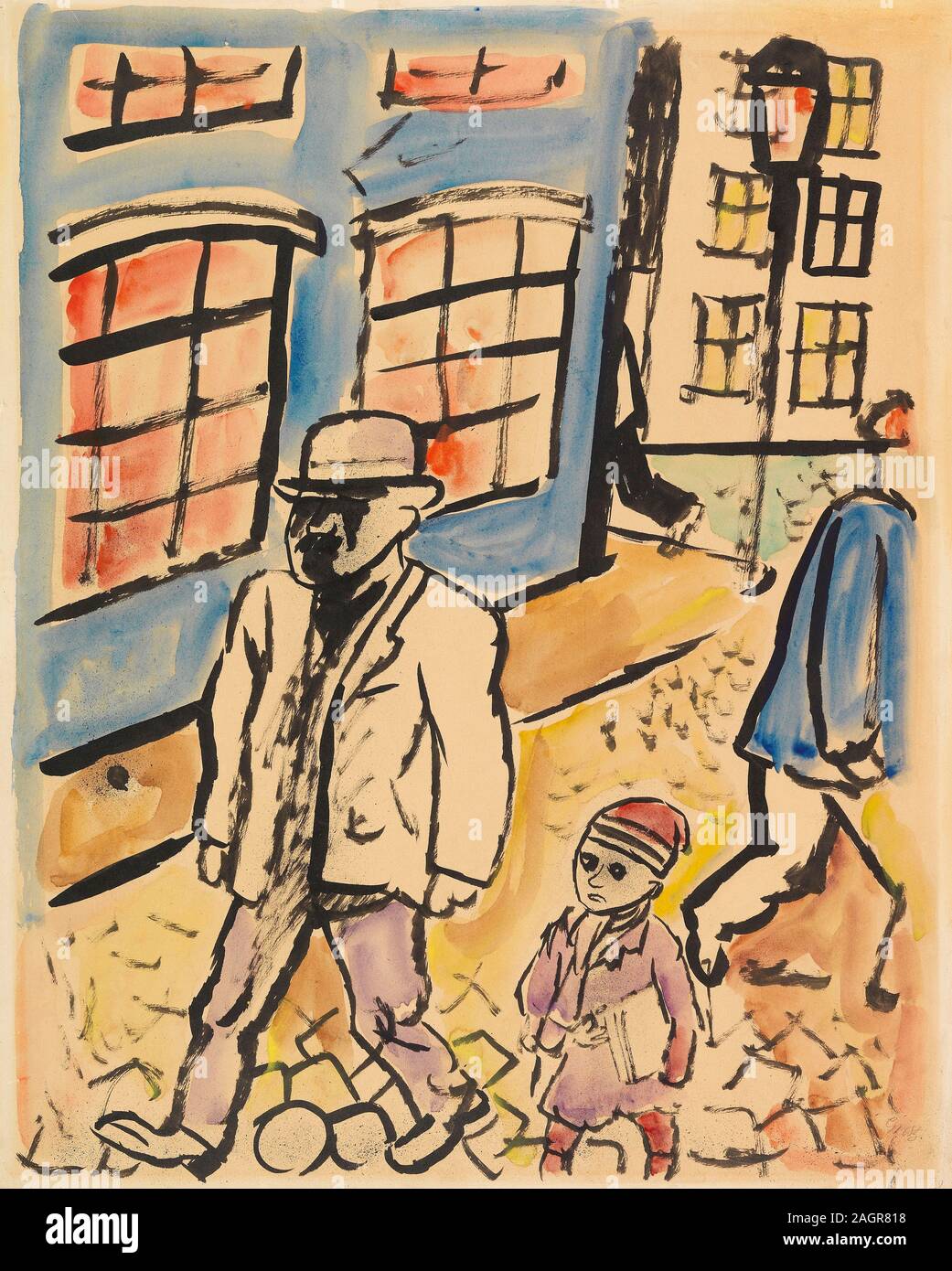 Unlemployed. Museum: PRIVATE COLLECTION. Author: GEORGE GROSZ. Stock Photo