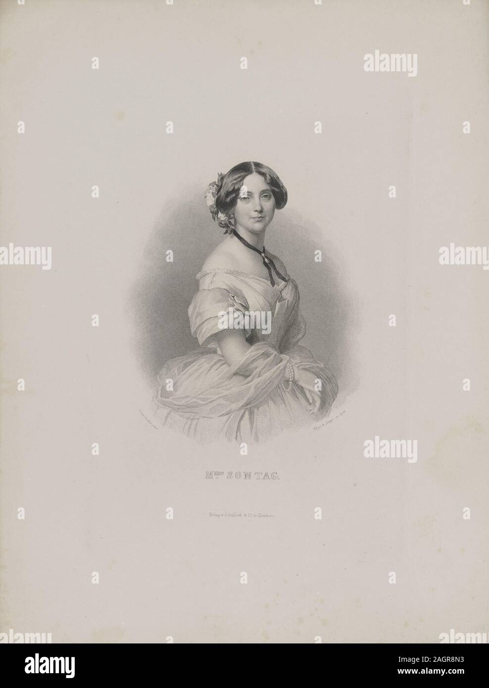 Portrait of the opera singer Henriette Sontag (1806-1854). Museum: PRIVATE COLLECTION. Author: Franz Xavier Winterhalter. Stock Photo