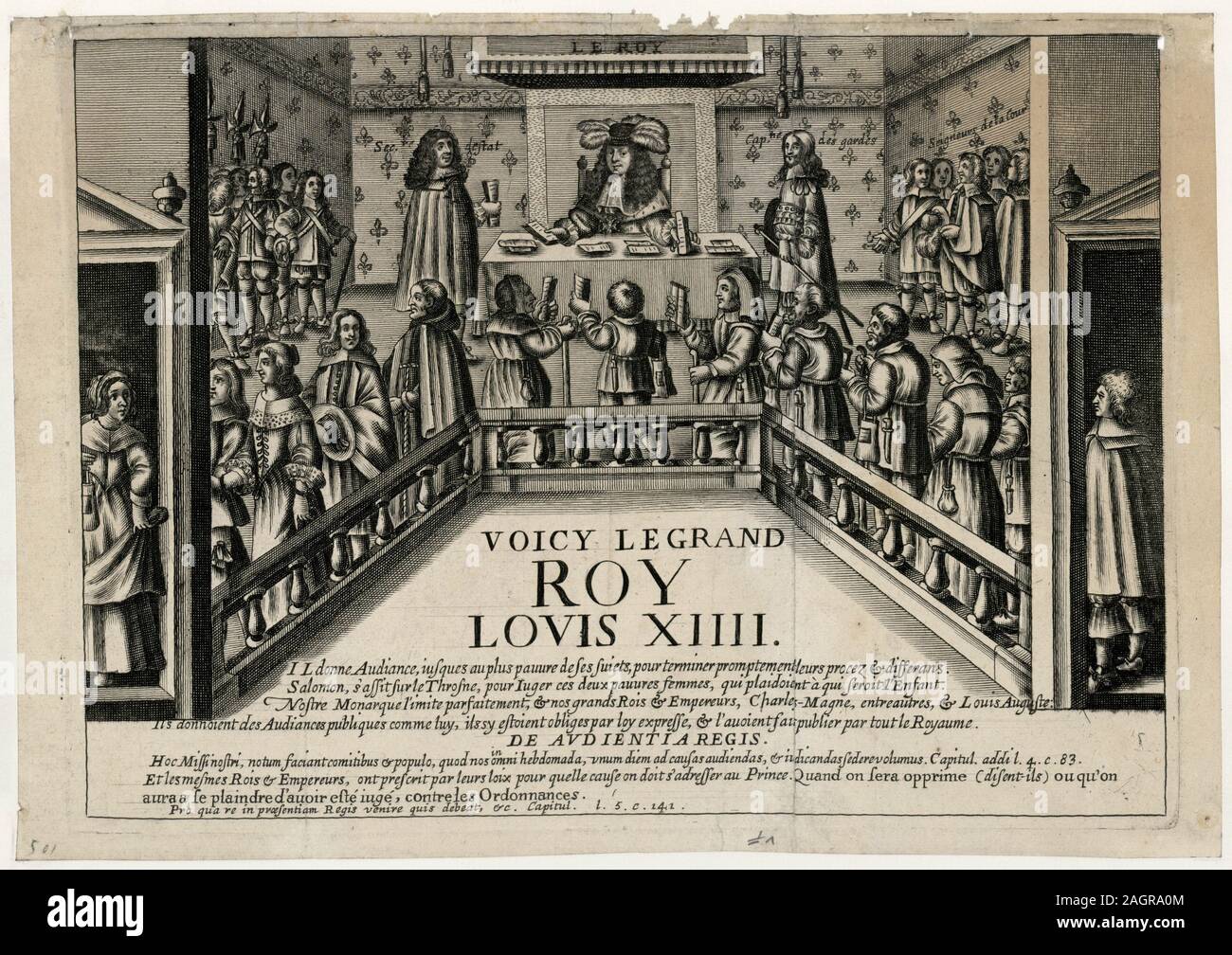 This Is the Good King Louis XIV. King giving a public audience. Museum
