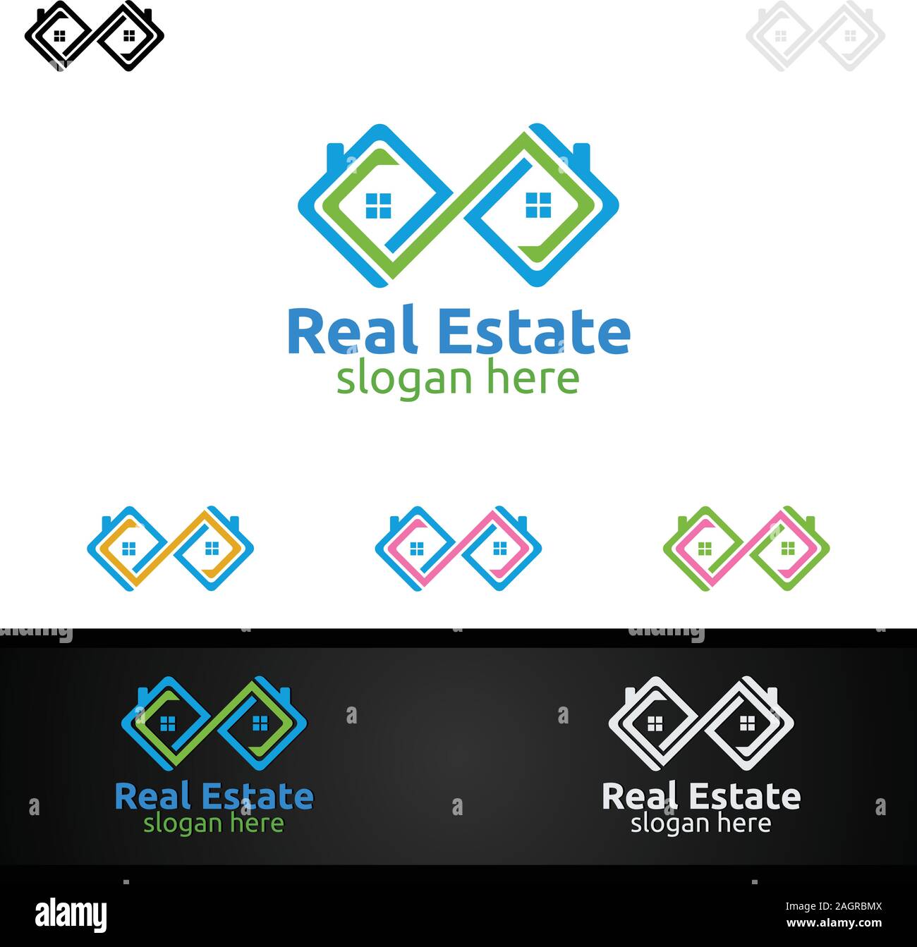 Real Estate Infinity Logo Design Stock Vector Image & Art Alamy