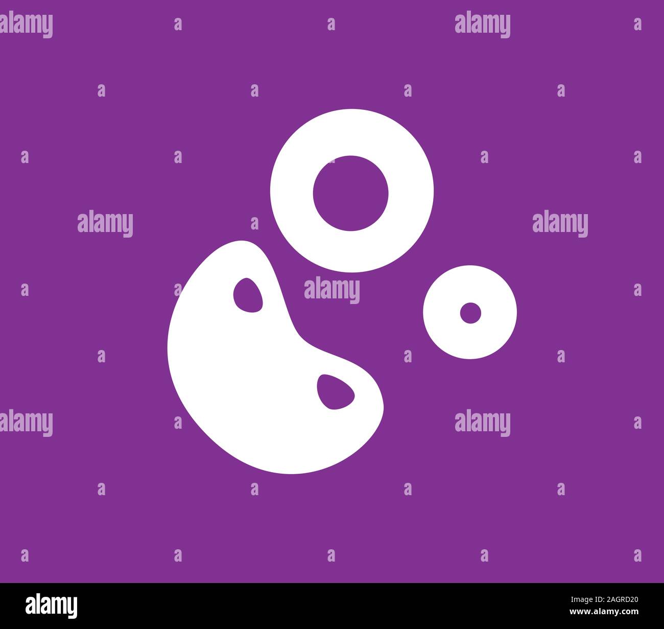 boo letters composition form a scary face on purple background Stock Vector