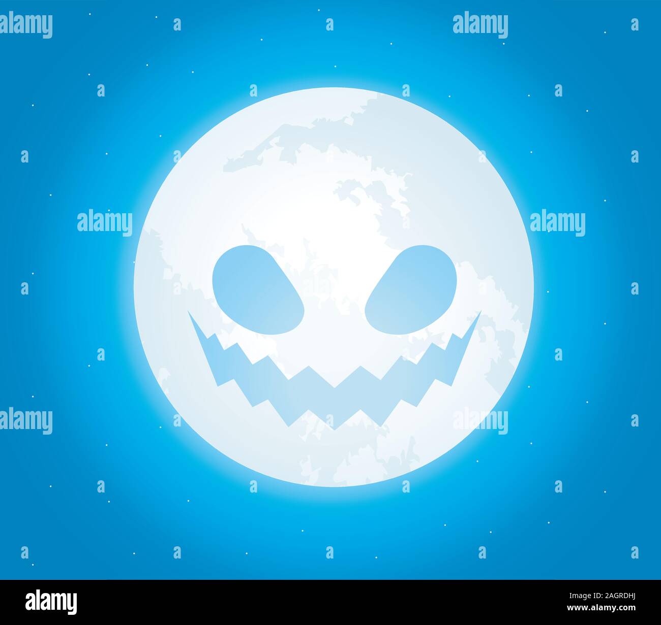 The Halloween Moon with scary face Stock Vector Image & Art - Alamy