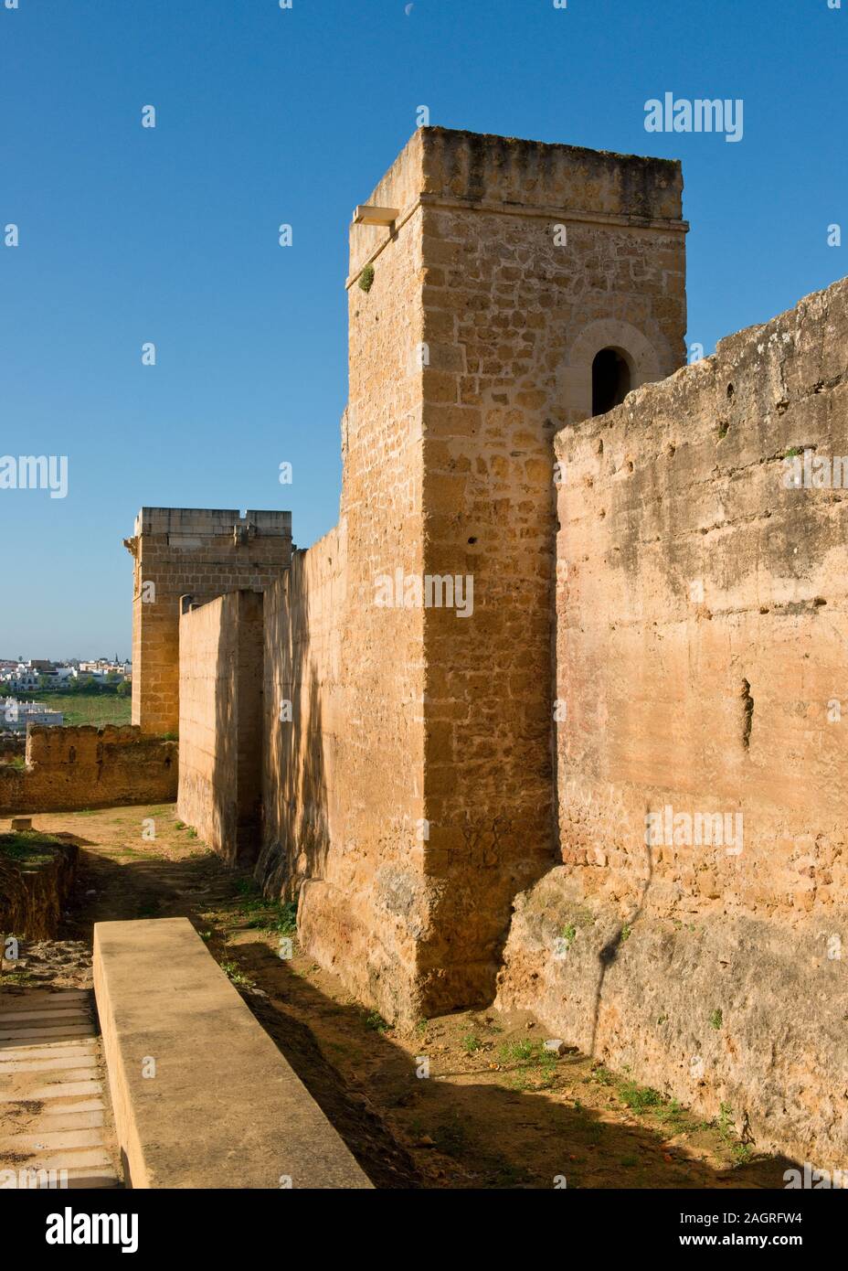 Castillo de Alcalá de Guadaíra. Castle fortress. Andalusia, Southern Spain, Europe Stock Photo