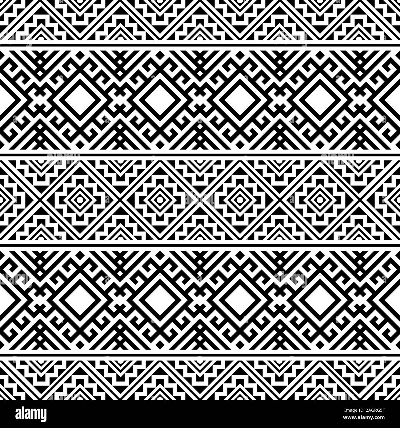 Tribal ethnic vector texture. Seamless striped pattern in Aztec style ...