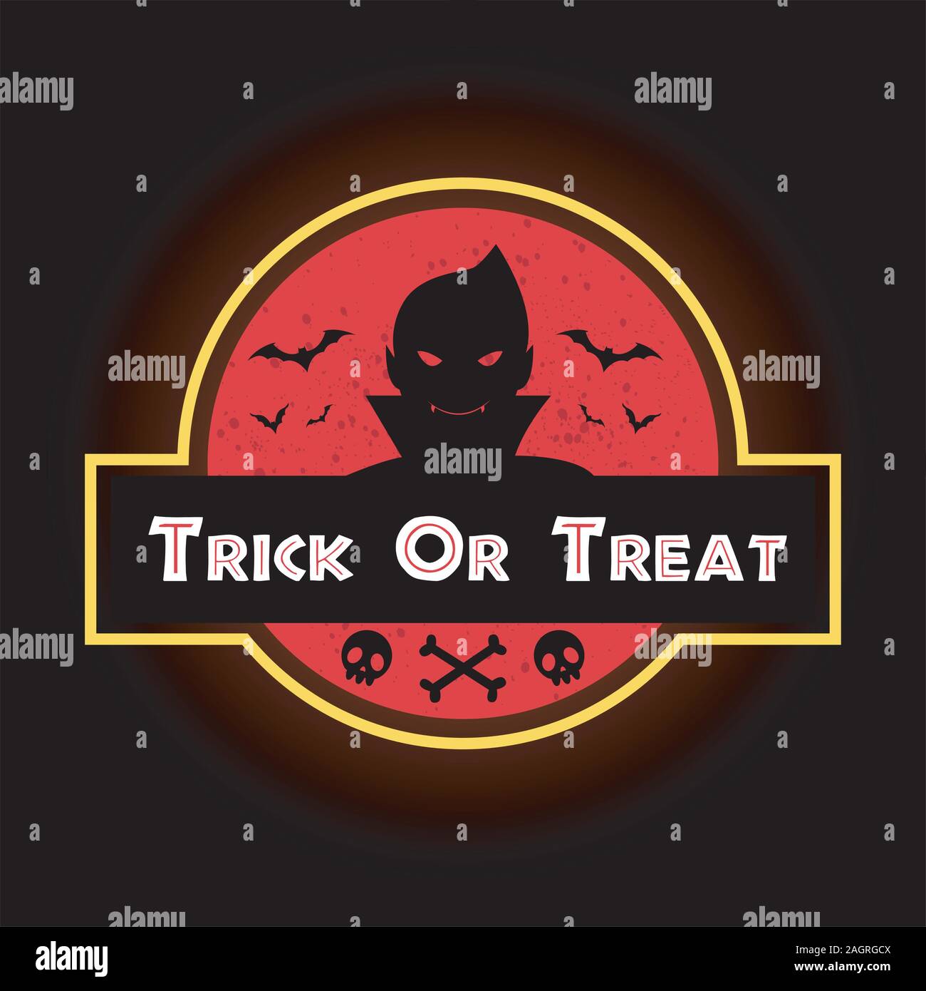 halloween red label : The Vampire Stock Vector