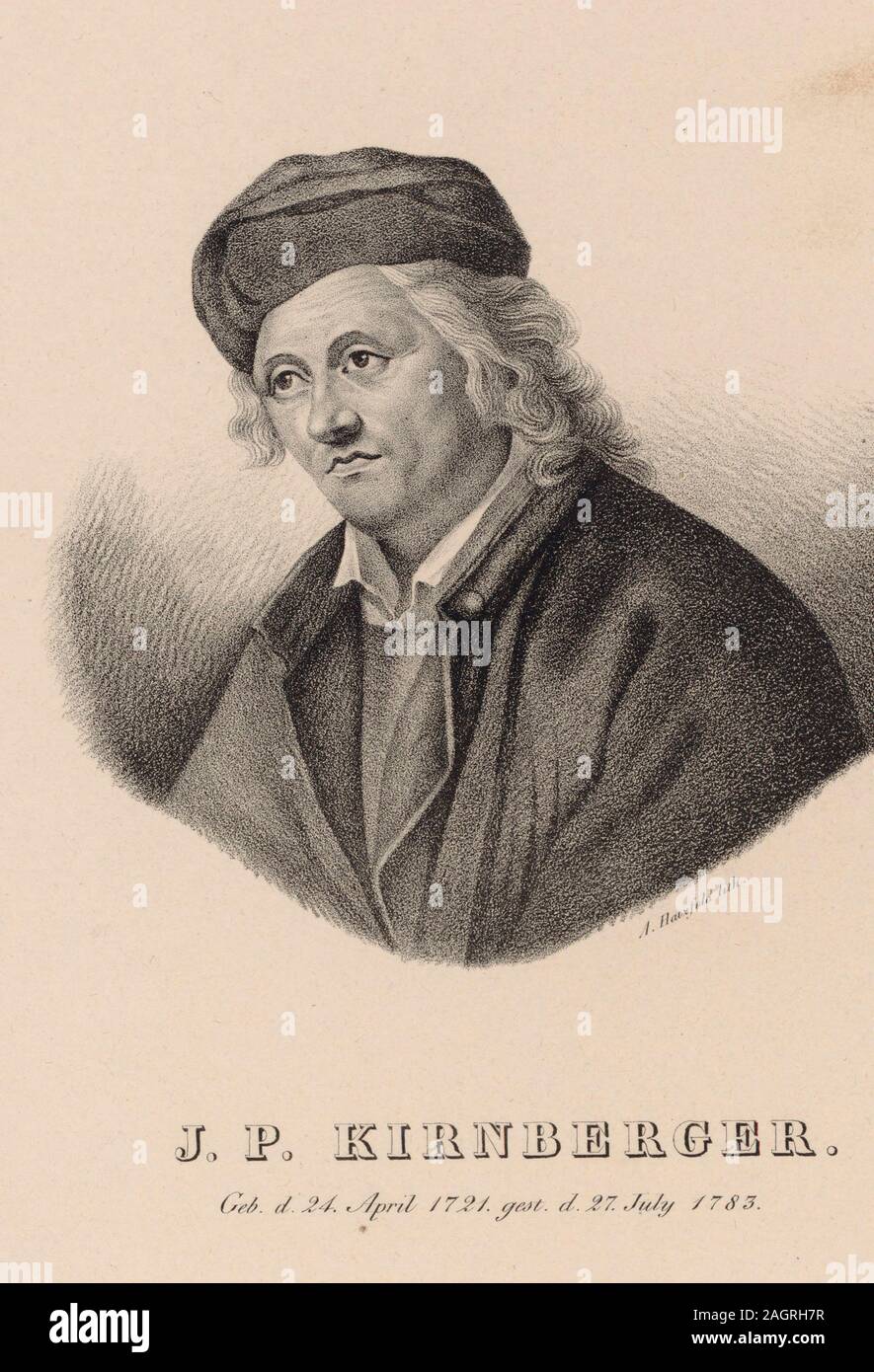 Portrait of the Composer Johann Philipp Kirnberger (1721-1783). Museum: PRIVATE COLLECTION. Author: Johann Andreas Hatzfeld. Stock Photo