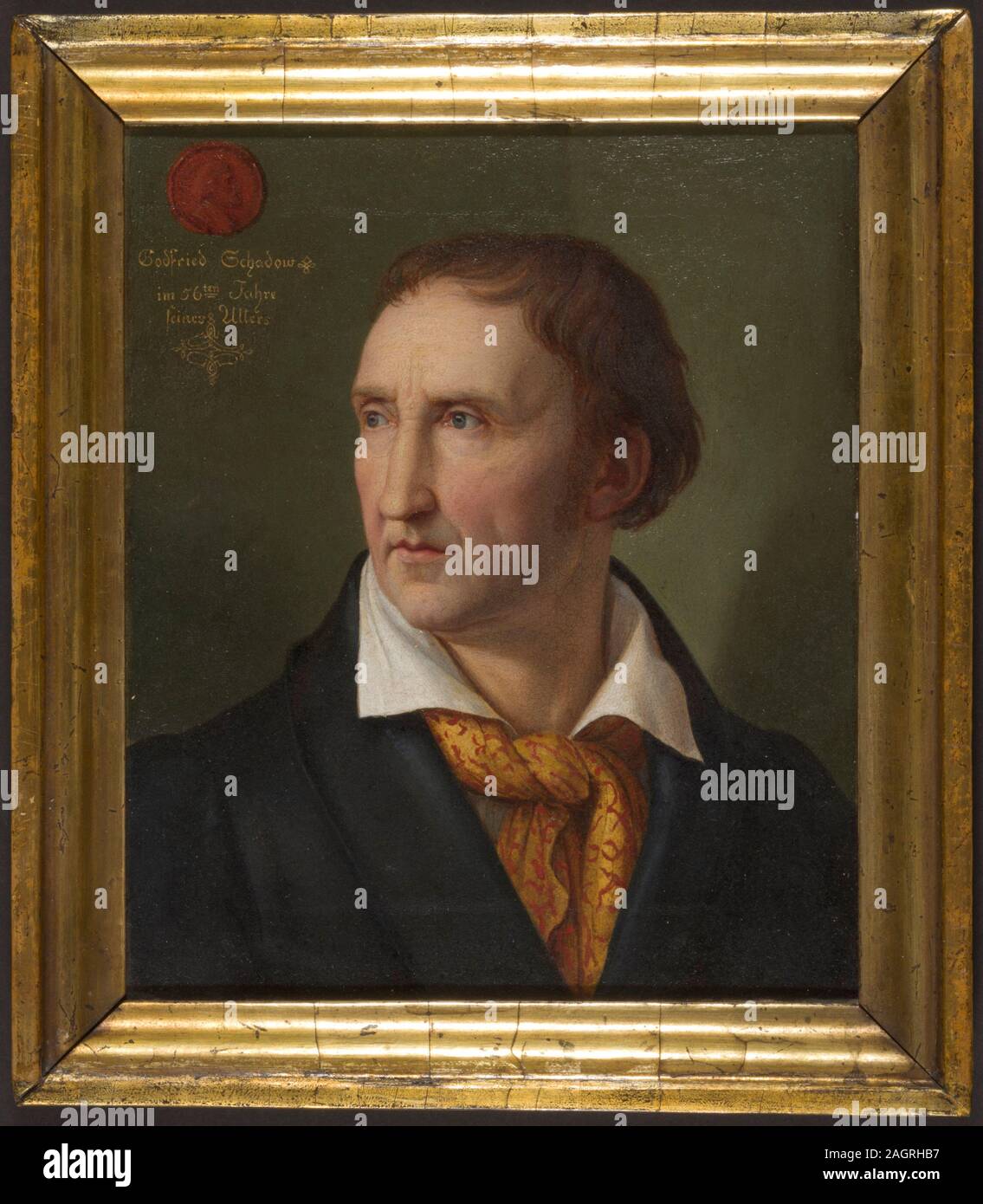 Portrait of Johann Gottfried Schadow (1764-1850). Museum: PRIVATE COLLECTION. Author: Schadow, Friedrich Wilhelm, von. Stock Photo