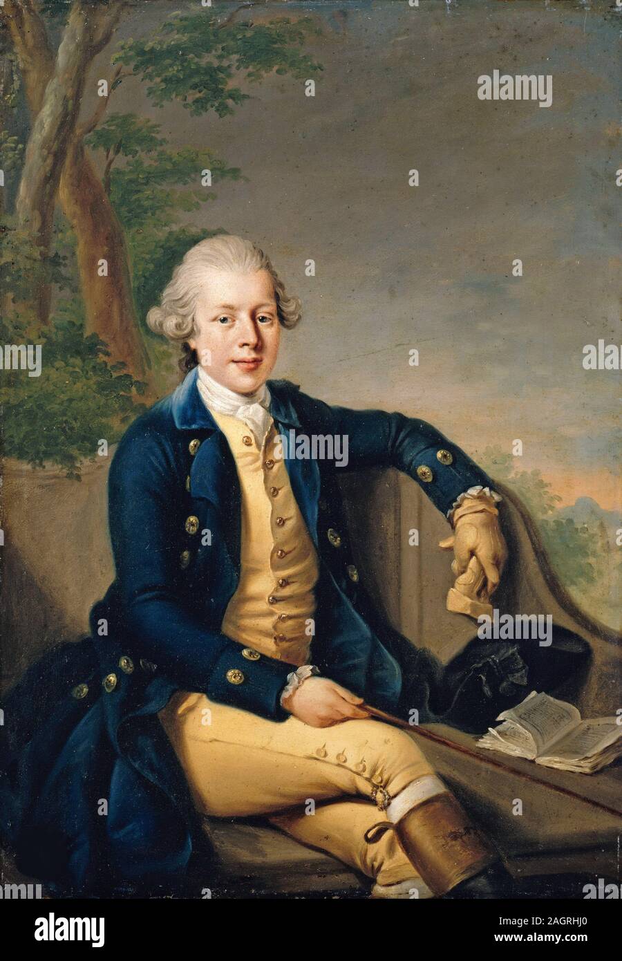Portrait of Ernest II, Duke of Saxe-Gotha-Altenburg (1745-1804). Museum: Staatliche Museen, Berlin. Author: Ziesenis, Johann Georg, the Younger. Stock Photo