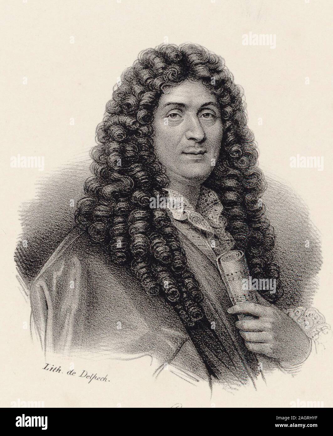 Portrait of the composer Jean-Baptiste Lully (1632-1687). Museum: PRIVATE  COLLECTION. Author: FRANCOIS SERAPHIN DELPECH Stock Photo - Alamy
