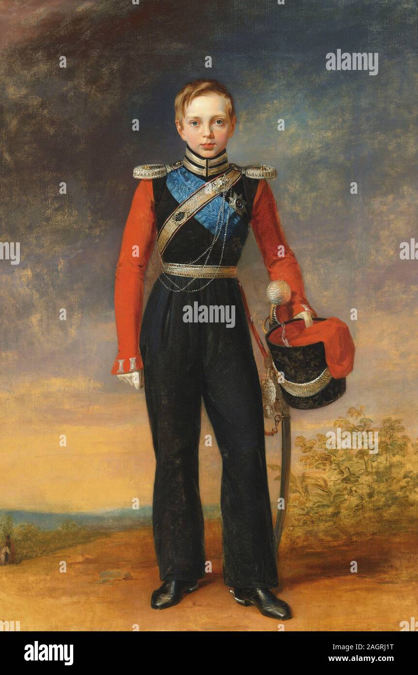 Portrait of the Crown prince Alexander Nikolayevich (1818-1881). Museum: PRIVATE COLLECTION. Author: GEORGE DAWE. Stock Photo