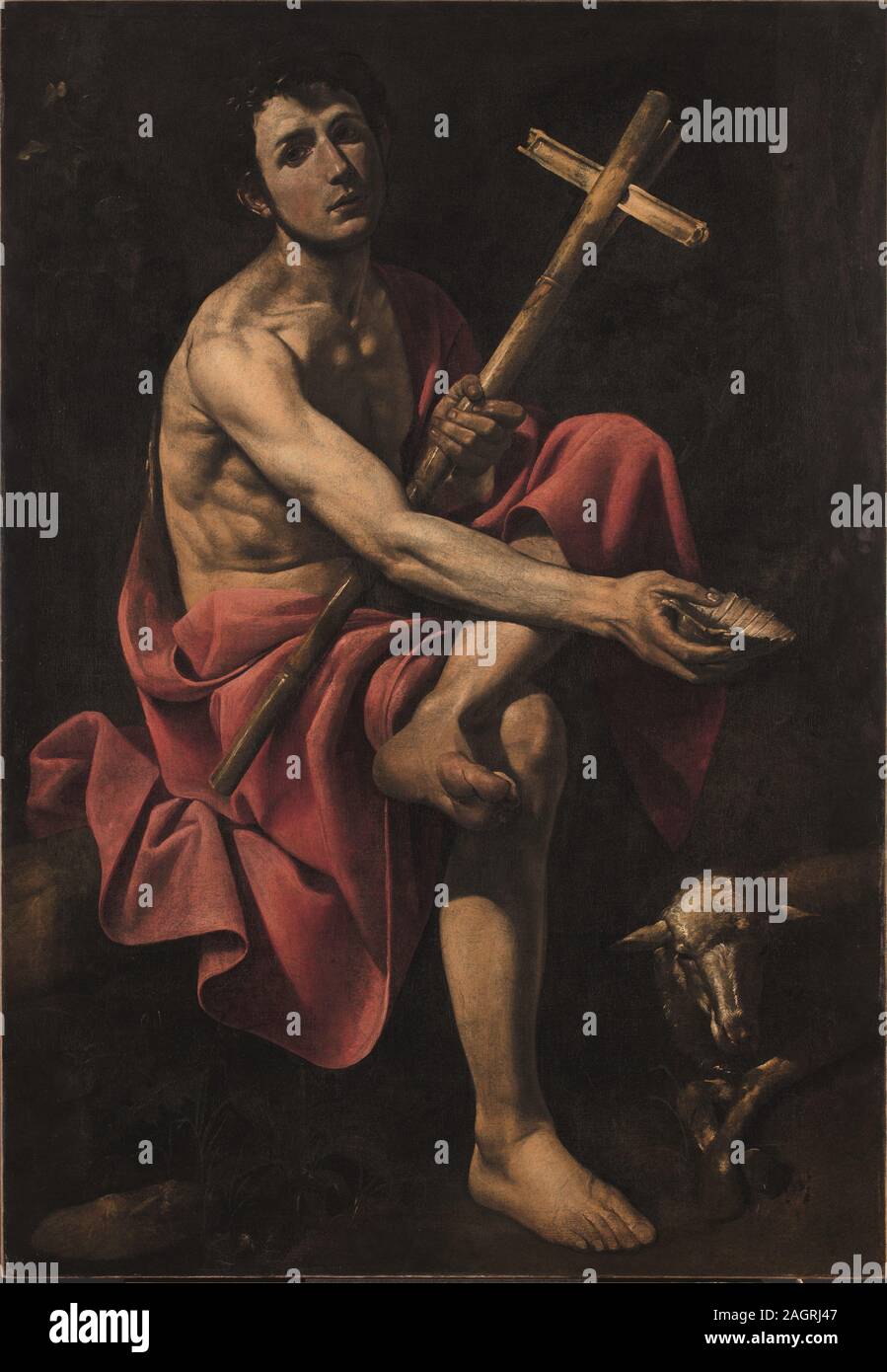 Saint John the Baptist. Museum: PRIVATE COLLECTION. Author: Tanzio da Varallo (Antonio d'Enrico). Stock Photo