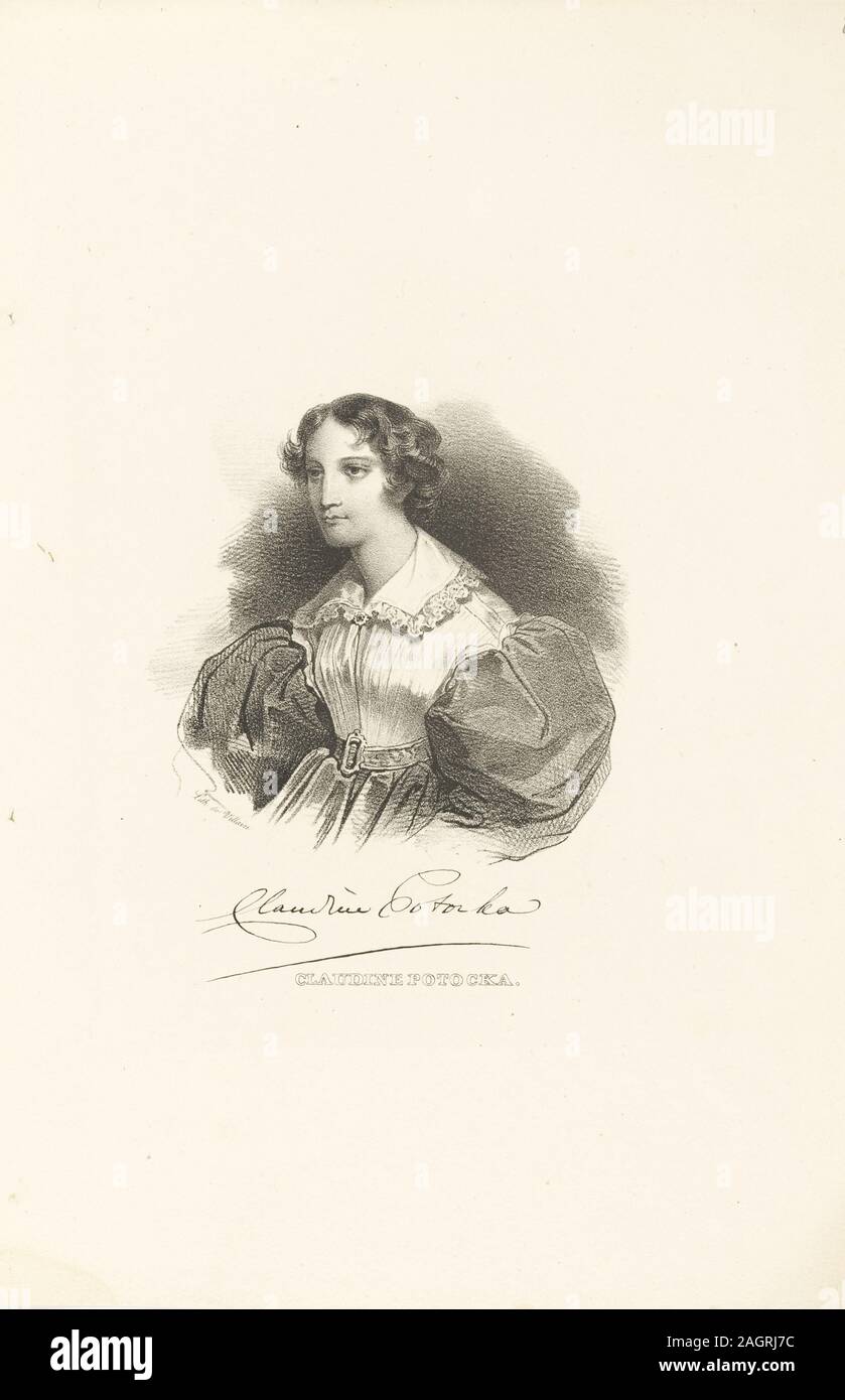 Countess Klaudyna (Claudine) Potocka, née Dzialynska (1801-1836). Museum: PRIVATE COLLECTION. Author: ANONYMOUS. Stock Photo