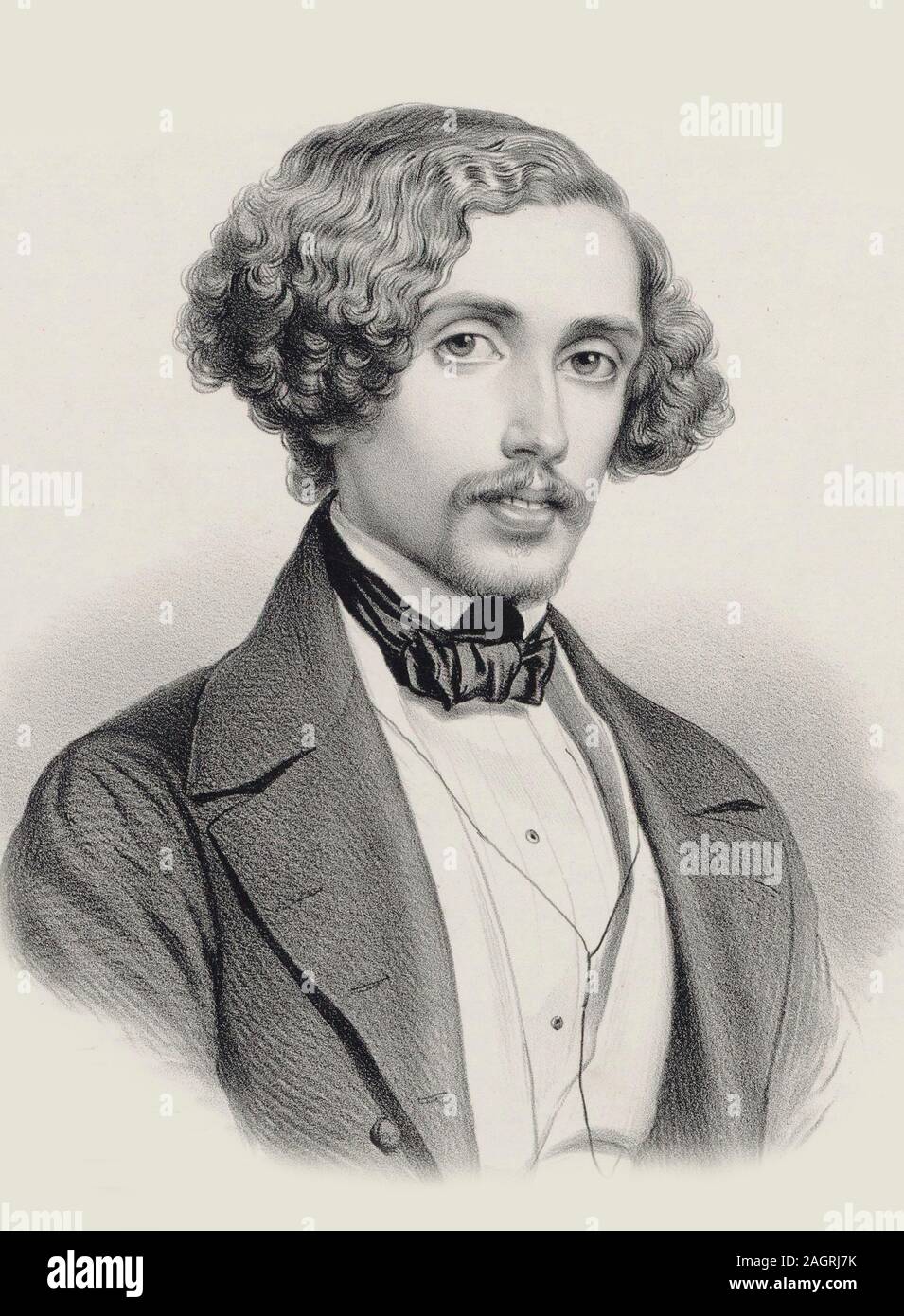 Portrait of the pianist and composer Julius Schulhoff (1825-1898 ...