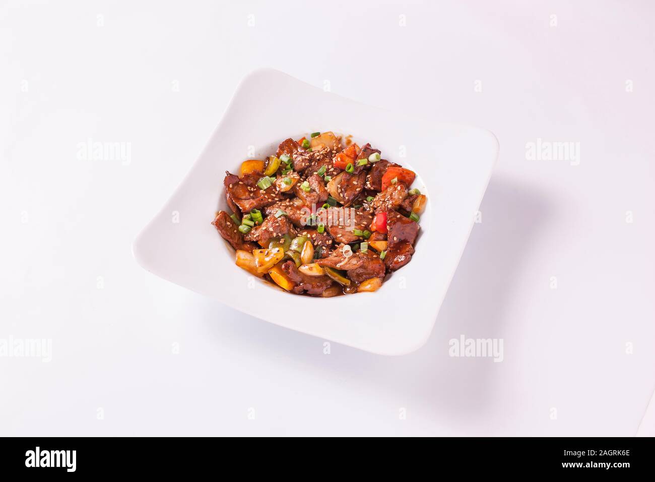 Asian Food Meat and Vegetables Stock Photo