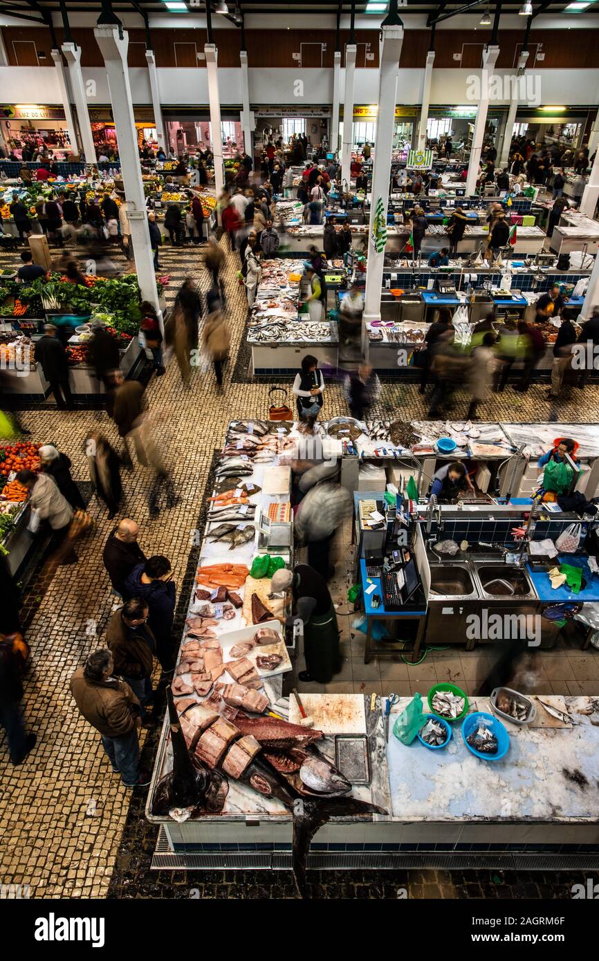 market hall Setubal, Portugal Stock Photo