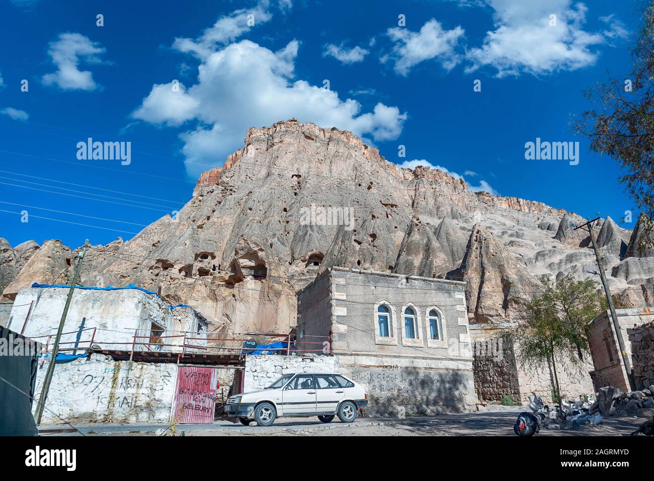 The paths inside Selime Cathedral. Selime Monastery in Cappadocia ...