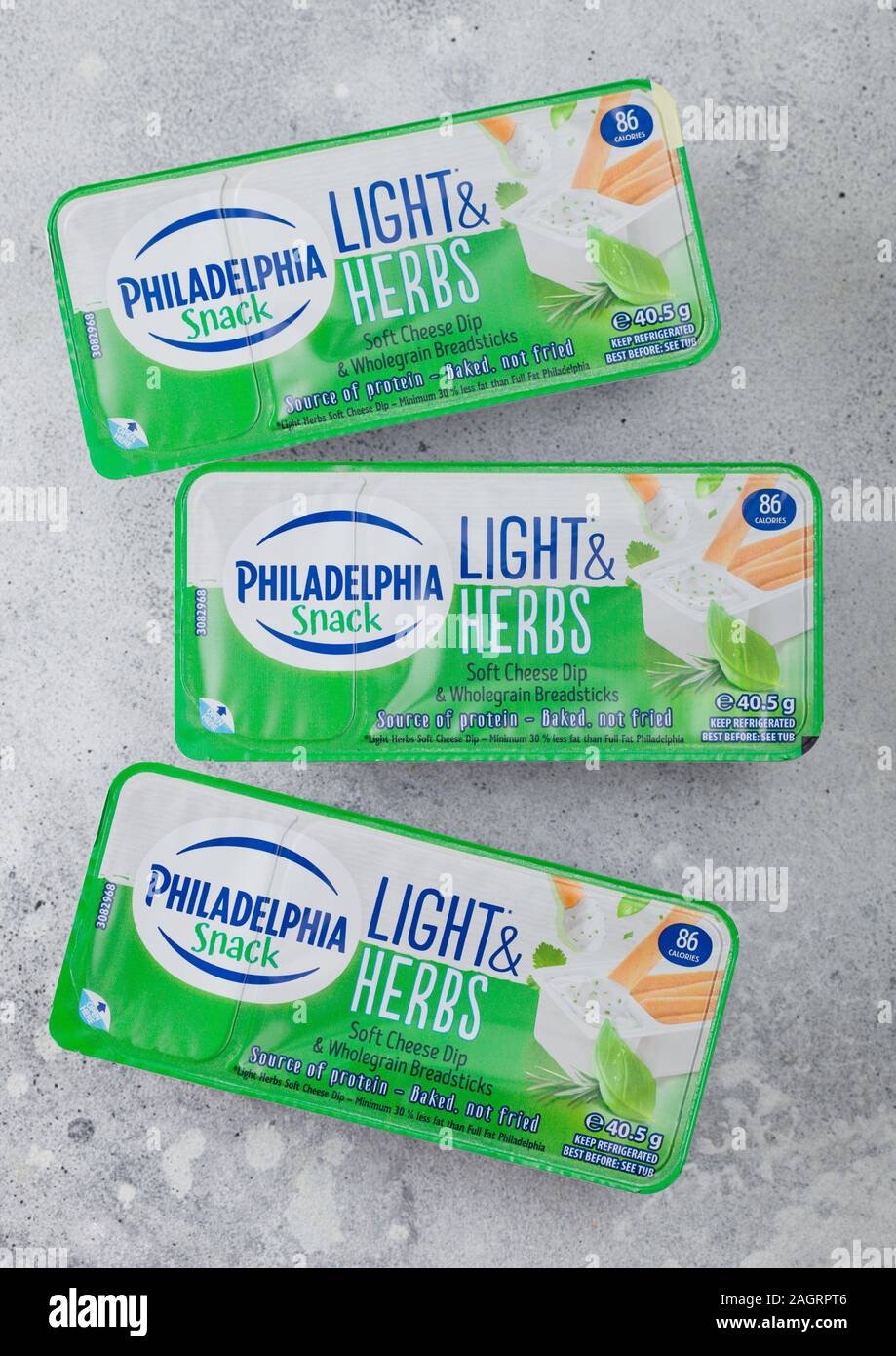 Philadelphia Snack Plastic package supermarket uk hi-res stock photography and images - Alamy