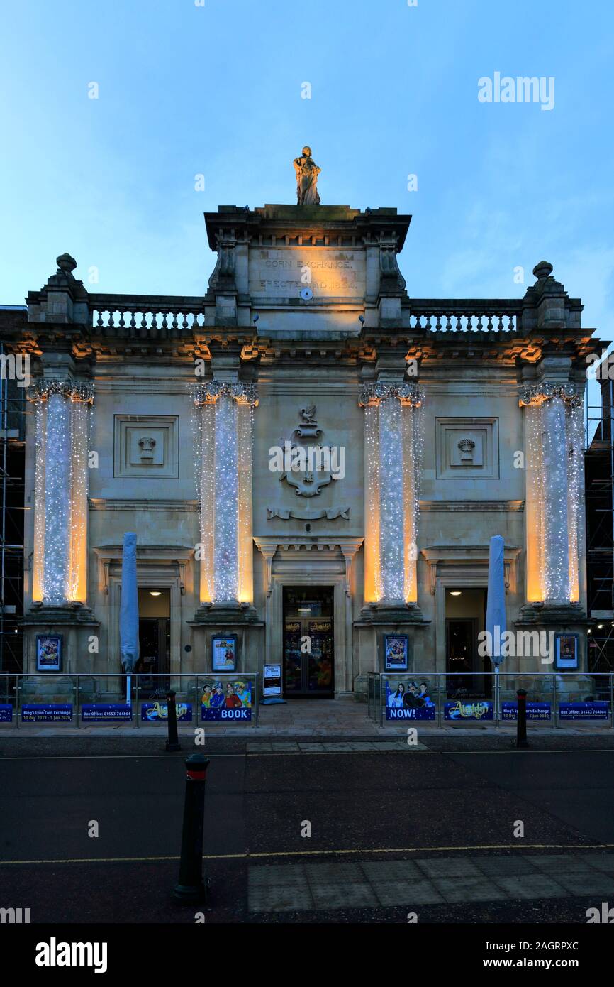 The Corn Exchange, Kings Lynn town, Norfolk, England, UK Stock Photo