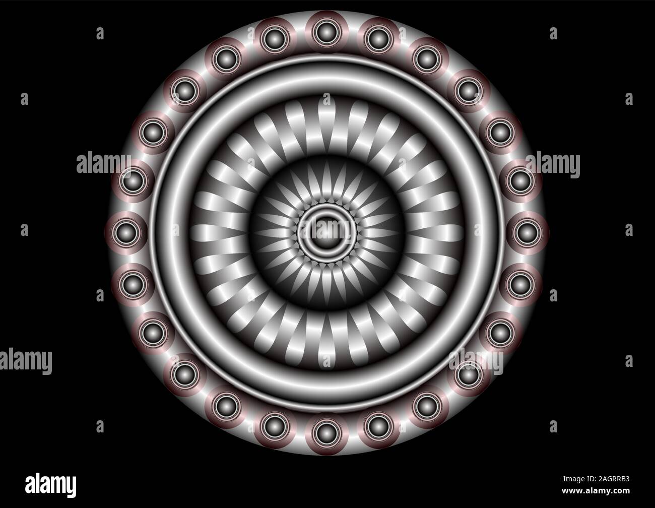 Metallic mandala Stock Vector