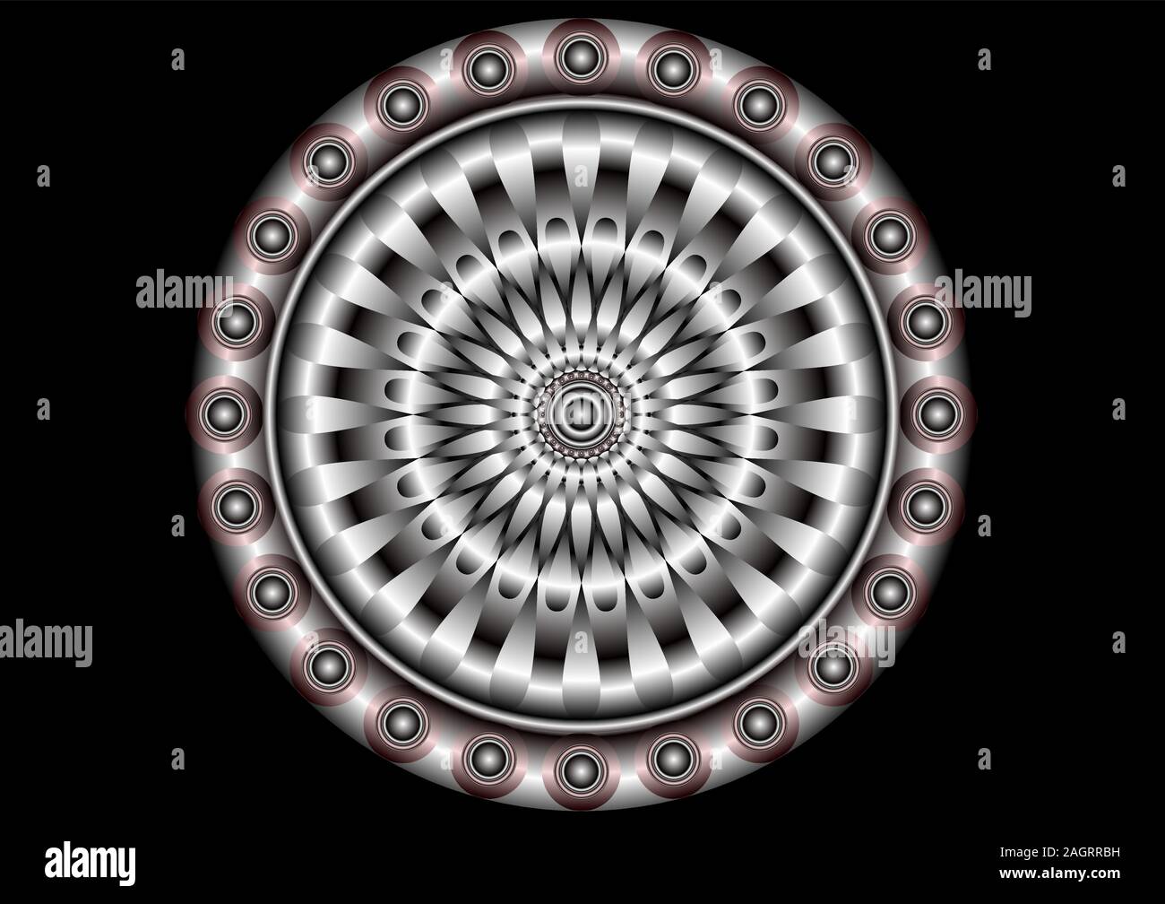 Metallic mandala Stock Vector